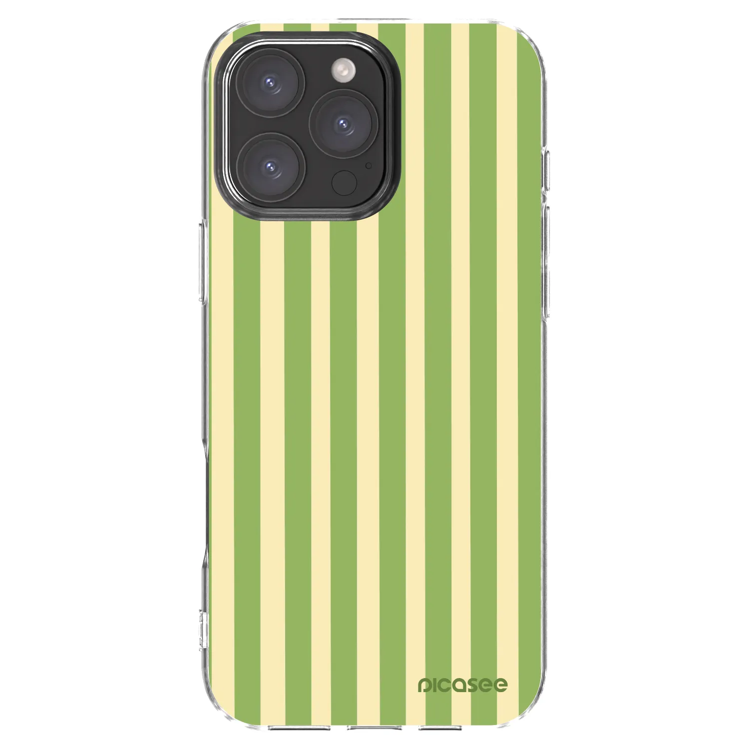 Picasee διαφανής θήκη σιλικόνης Apple iPhone 16 Pro Max - Lines Matcha