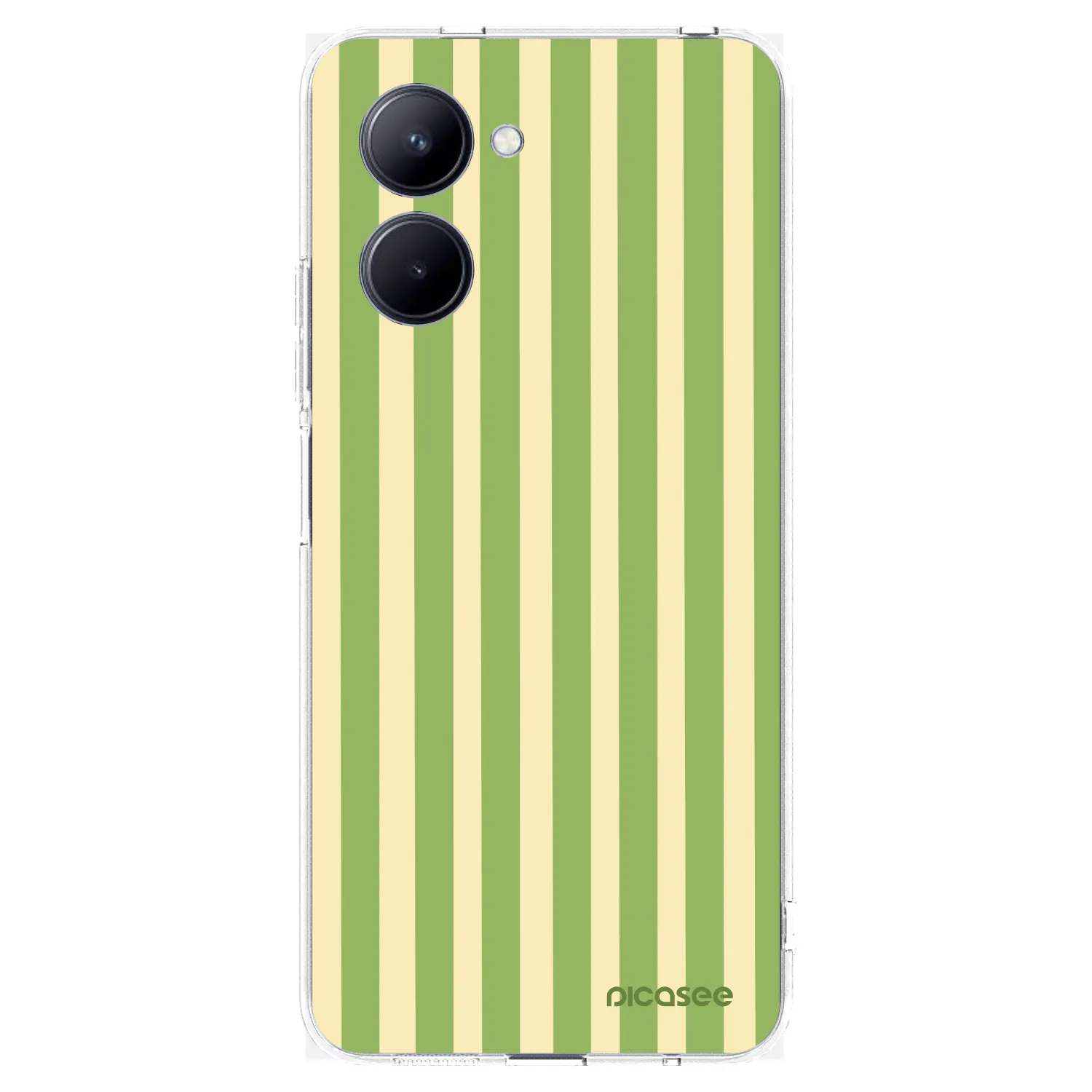 Picasee διαφανής θήκη σιλικόνης Realme C33 (2023) - Lines Matcha