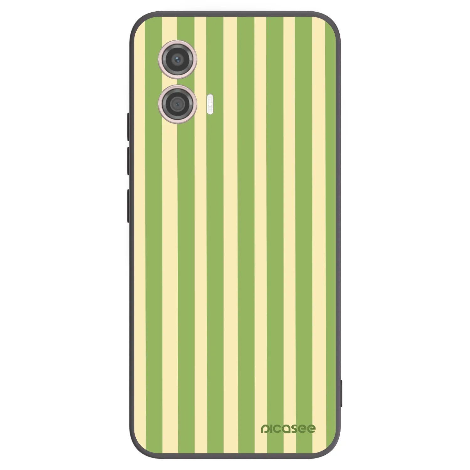 Picasee Μαύρη θήκη σιλικόνης για Motorola Moto G53 5G - Lines Matcha