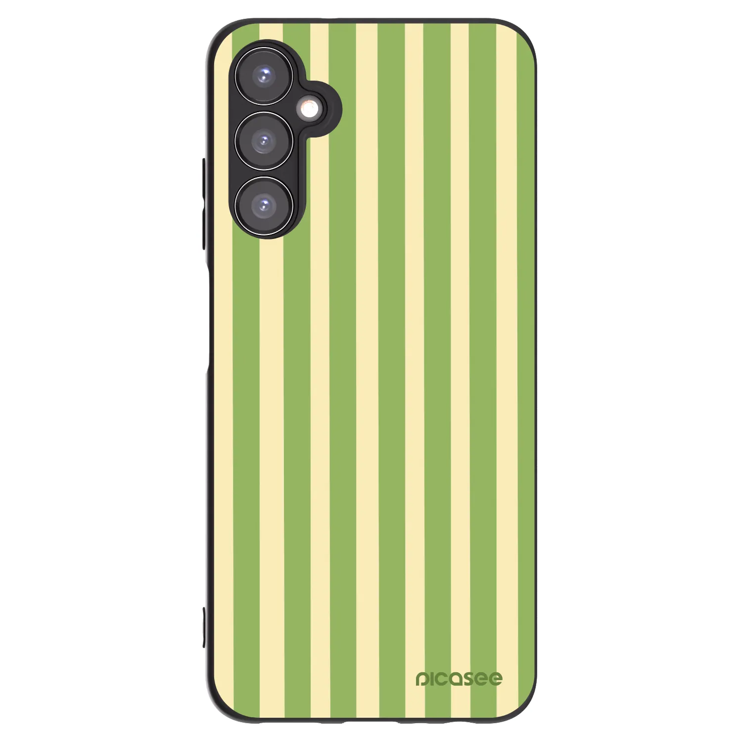 Picasee Μαύρη θήκη σιλικόνης για Samsung Galaxy A05s A057G - Lines Matcha