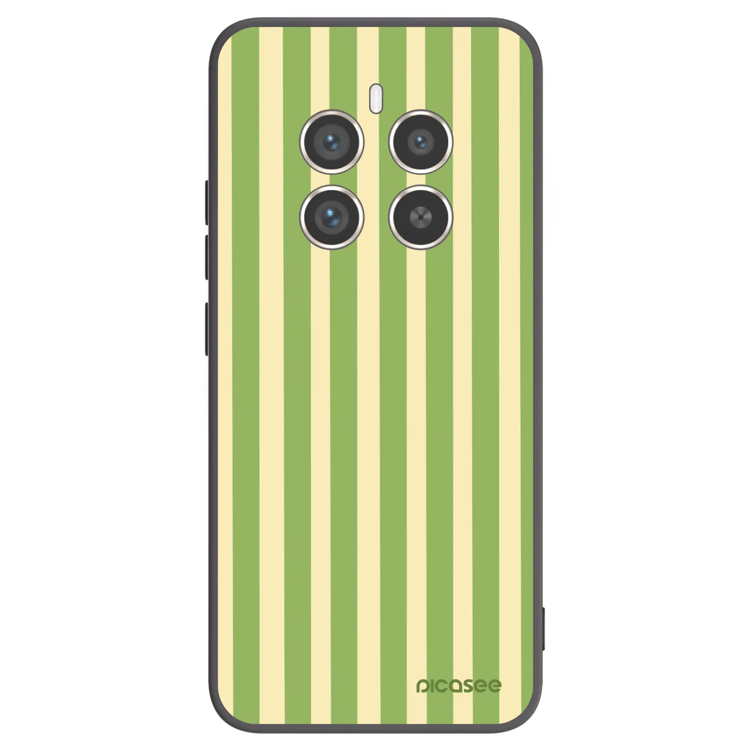 Picasee Μαύρη θήκη σιλικόνης για Realme 12 Pro 5G - Lines Matcha