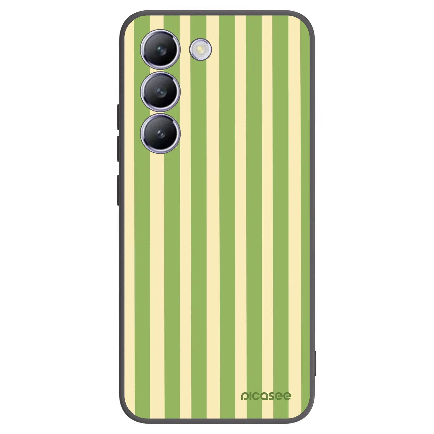 Picasee Μαύρη θήκη σιλικόνης για Vivo V40 SE 5G - Lines Matcha