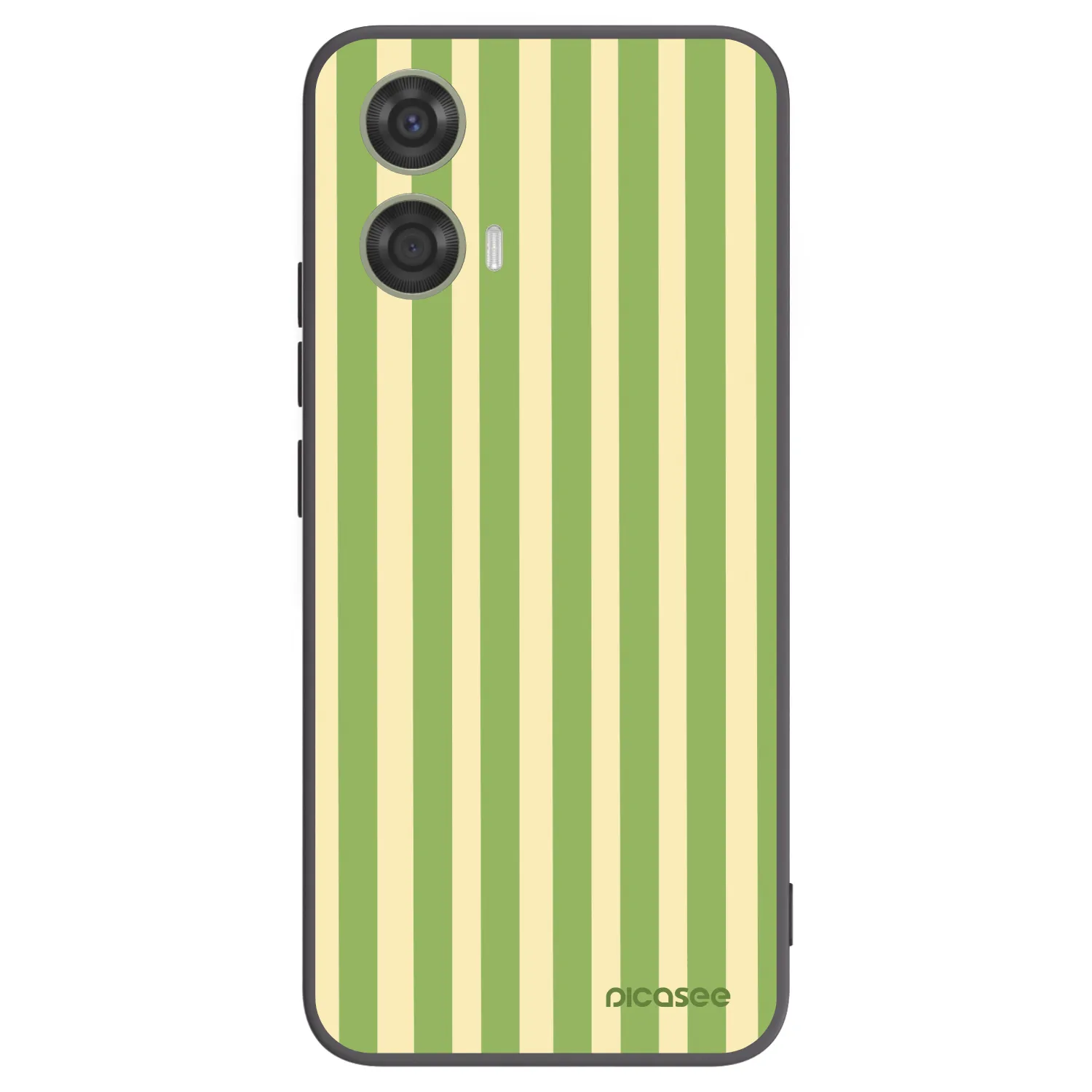 Picasee Μαύρη θήκη σιλικόνης για Motorola Moto G24 - Lines Matcha