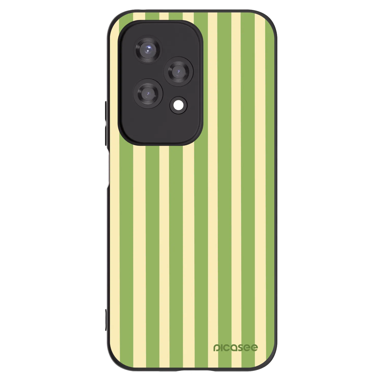 Picasee Μαύρη θήκη σιλικόνης για Honor 200 Lite - Lines Matcha