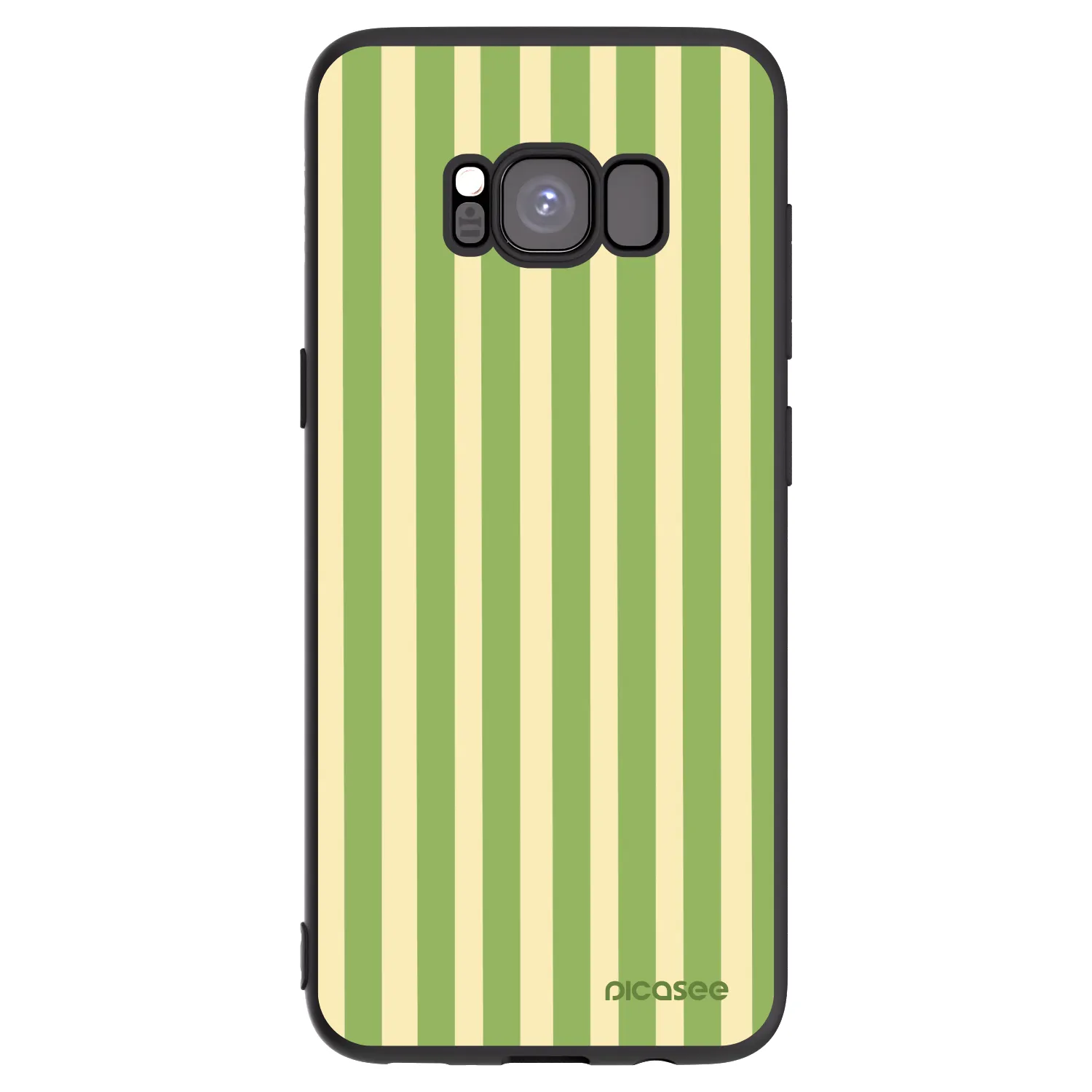 Picasee Μαύρη θήκη σιλικόνης για Samsung Galaxy S8 G950F - Lines Matcha