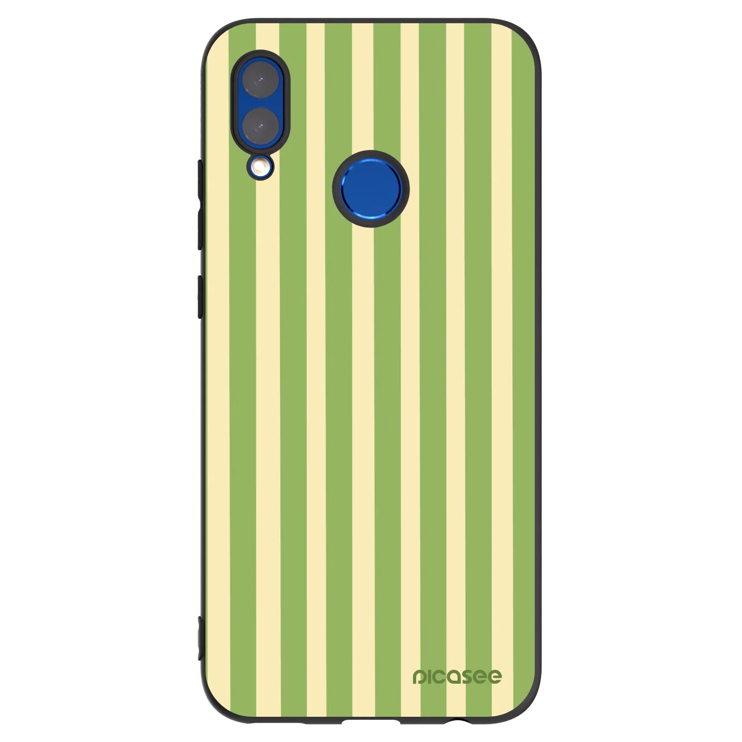 Picasee Μαύρη θήκη σιλικόνης για Huawei P Smart 2019 - Lines Matcha