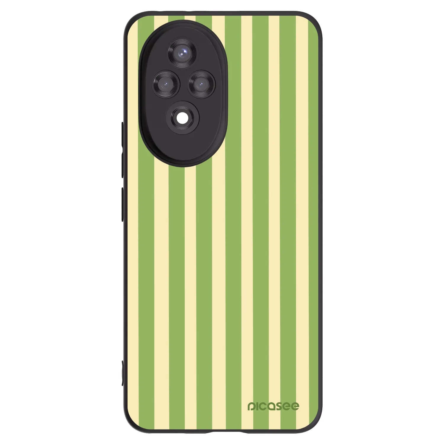 Picasee Μαύρη θήκη σιλικόνης για Honor 200 5G - Lines Matcha