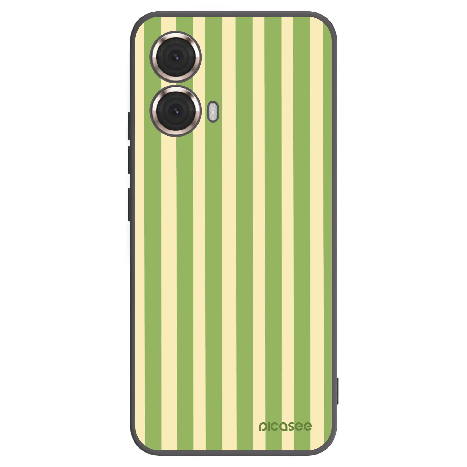 Picasee Μαύρη θήκη σιλικόνης για Motorola Moto G85 - Lines Matcha