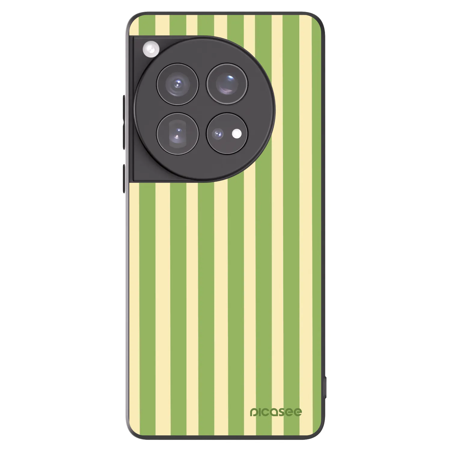 Picasee Μαύρη θήκη σιλικόνης για OnePlus 12 5G - Lines Matcha