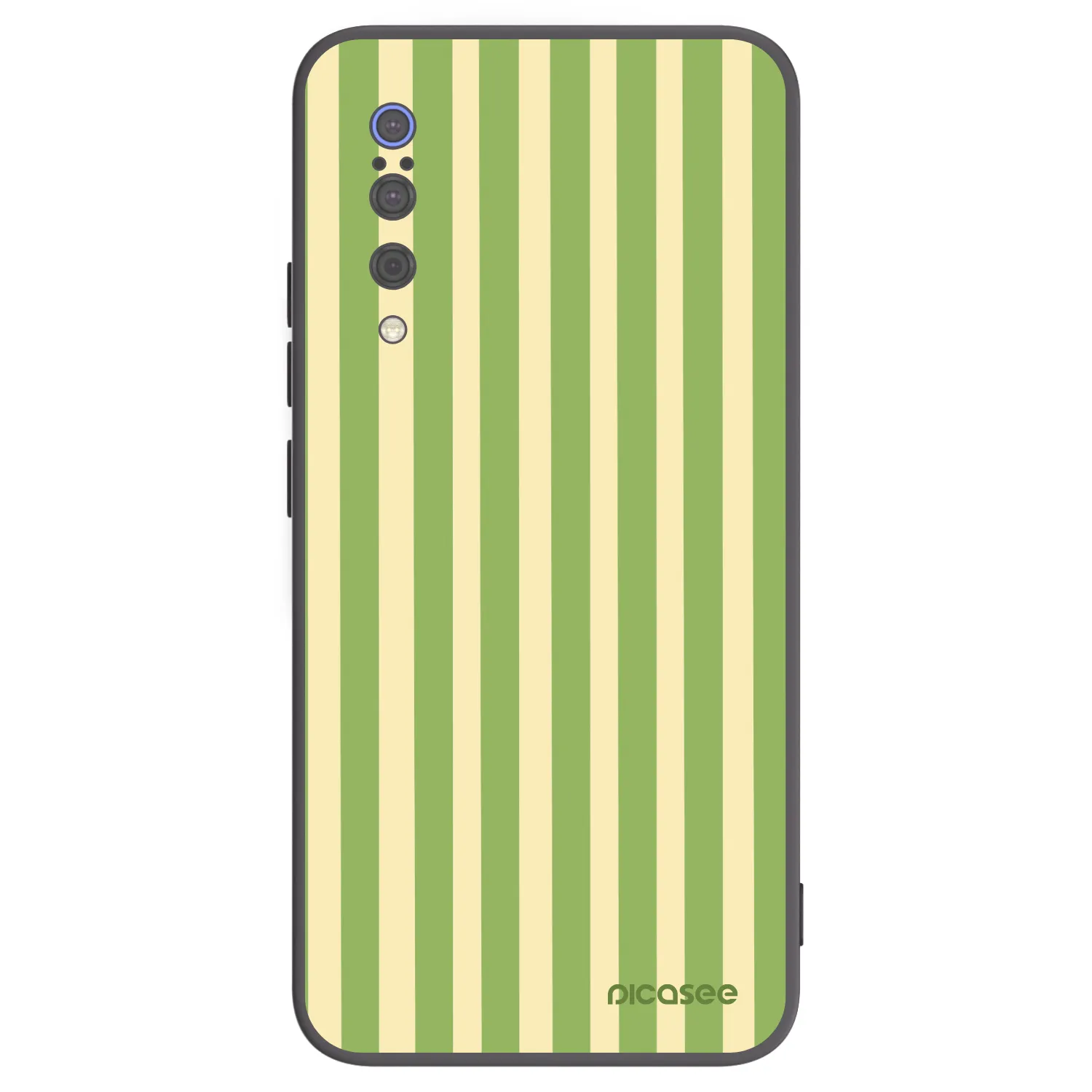 Picasee Μαύρη θήκη σιλικόνης για Xiaomi Mi 9 - Lines Matcha