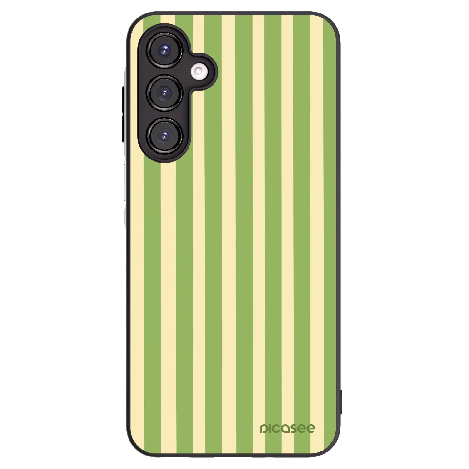 Picasee Μαύρη θήκη σιλικόνης για Samsung Galaxy A16 5G - Lines Matcha