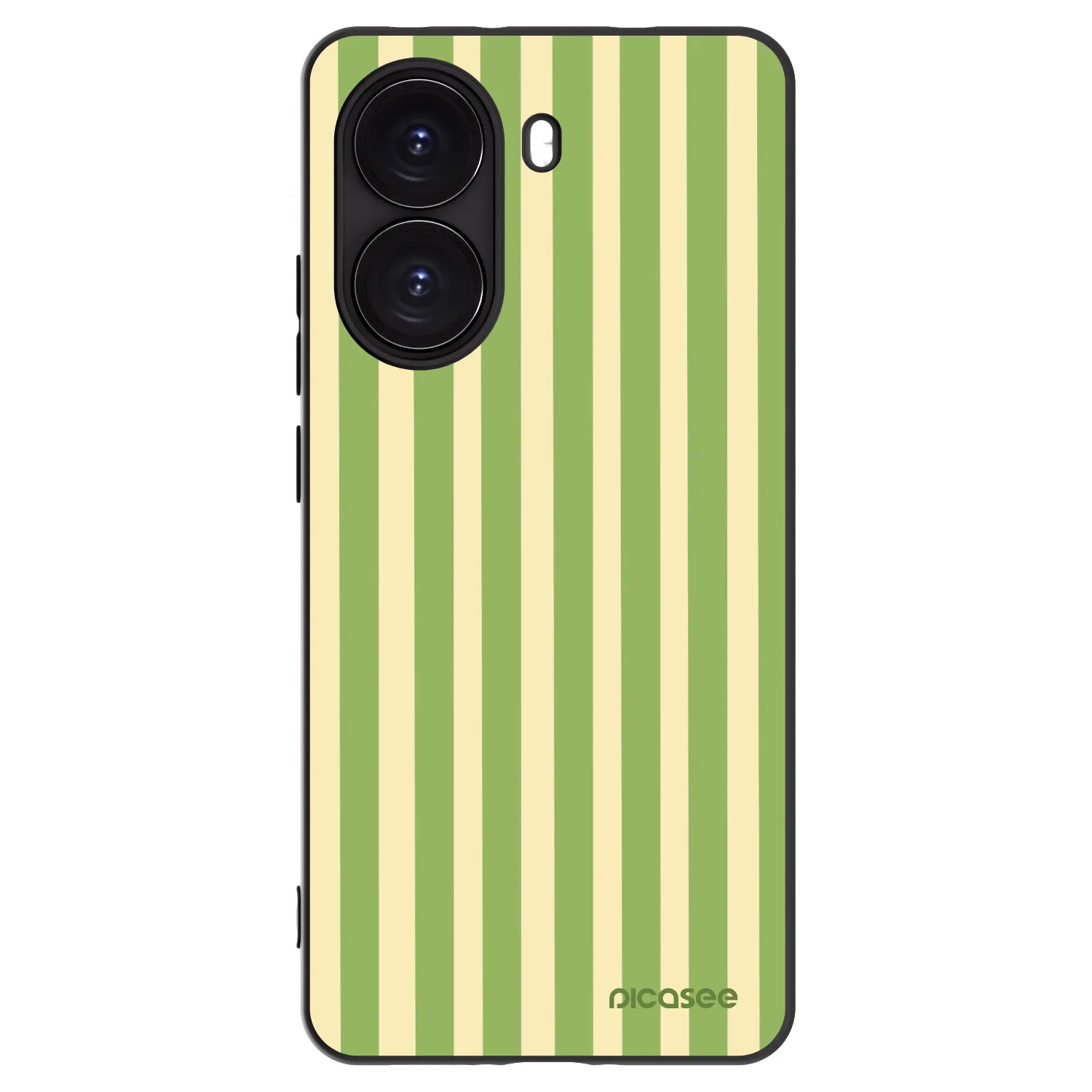 Picasee Μαύρη θήκη σιλικόνης για Xiaomi Poco X7 Pro 5G - Lines Matcha