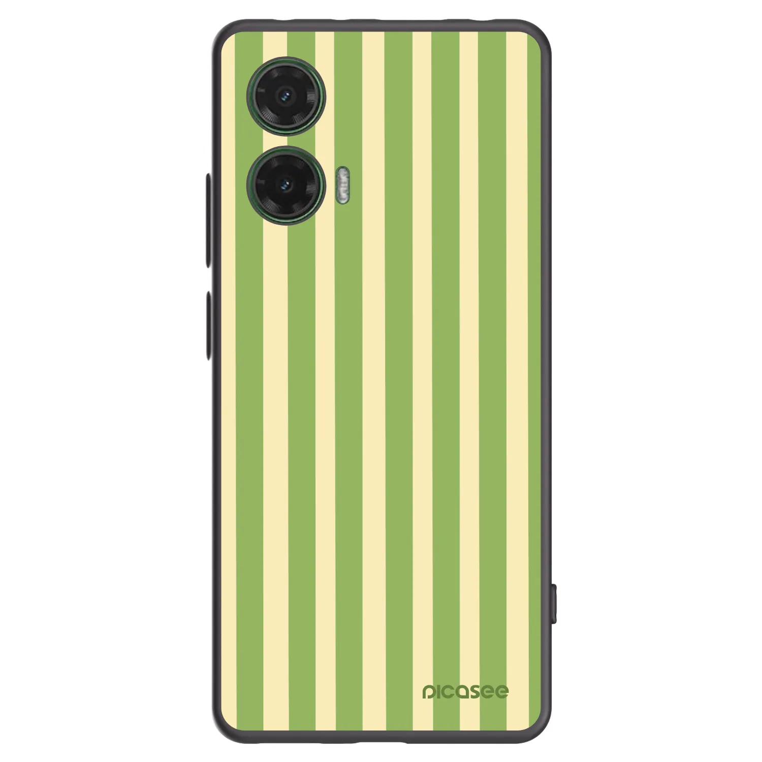 Picasee Μαύρη θήκη σιλικόνης για Motorola Moto G35 5G - Lines Matcha
