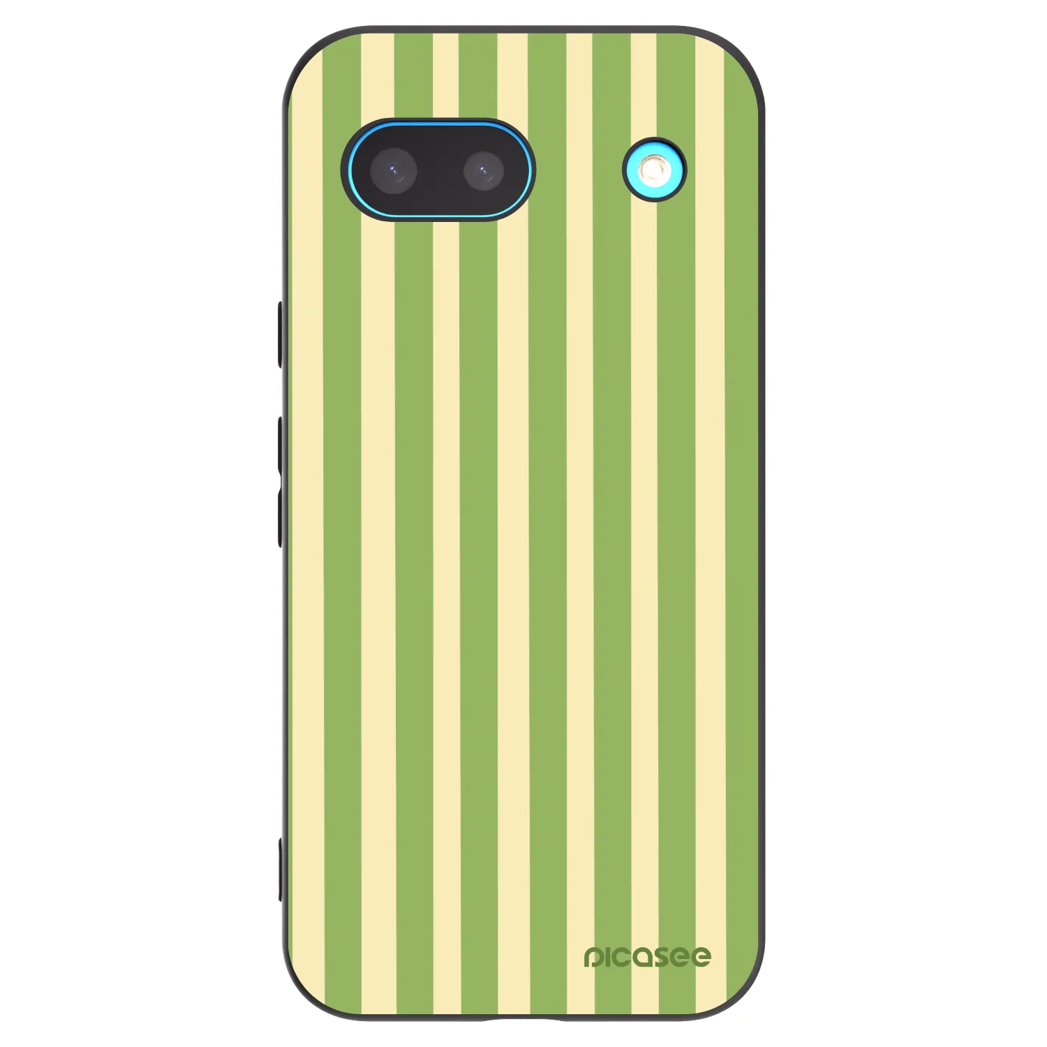 Picasee Μαύρη θήκη σιλικόνης για Google Pixel 8 - Lines Matcha