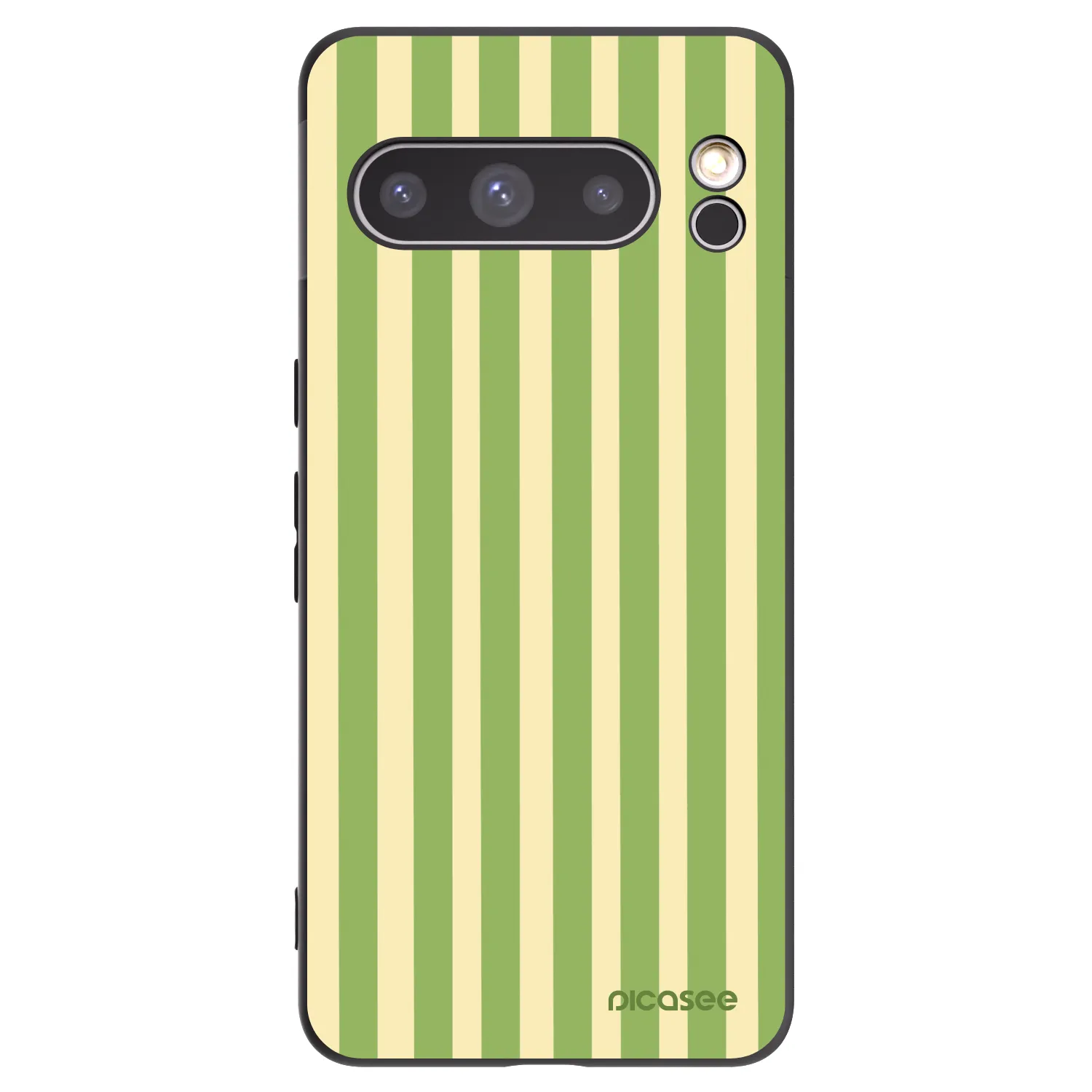 Picasee Μαύρη θήκη σιλικόνης για Google Pixel 8 Pro - Lines Matcha
