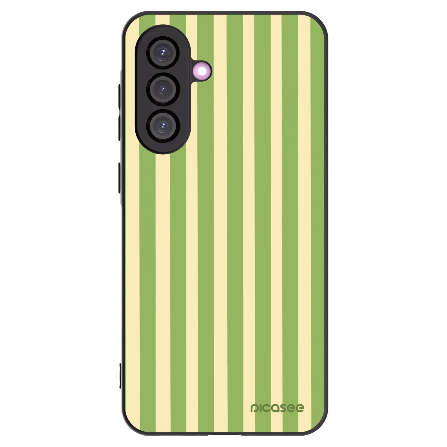 Picasee Μαύρη θήκη σιλικόνης για Samsung Galaxy A56 5G A566B - Lines Matcha