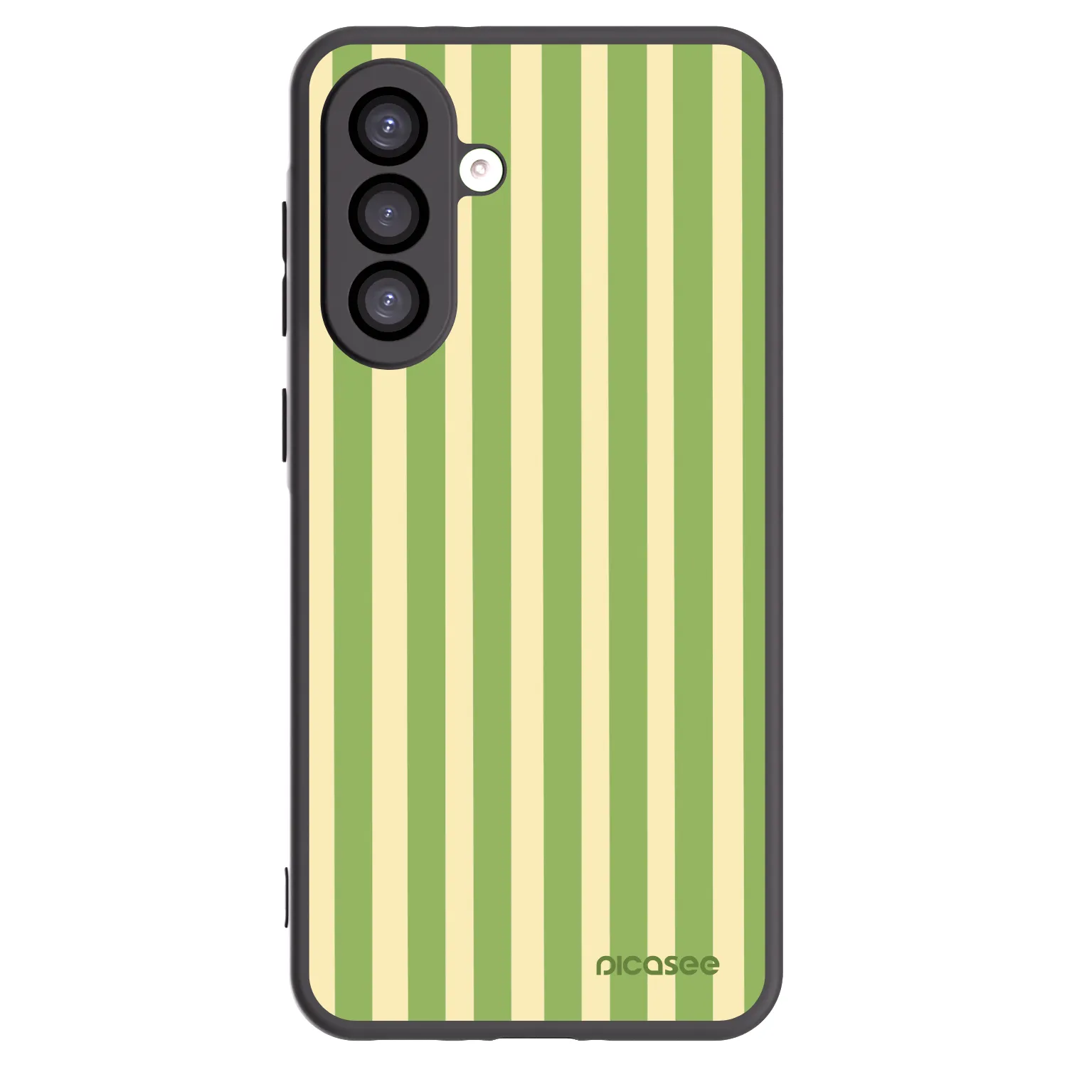 Picasee Μαύρη θήκη σιλικόνης για Samsung Galaxy A26 5G A266B - Lines Matcha