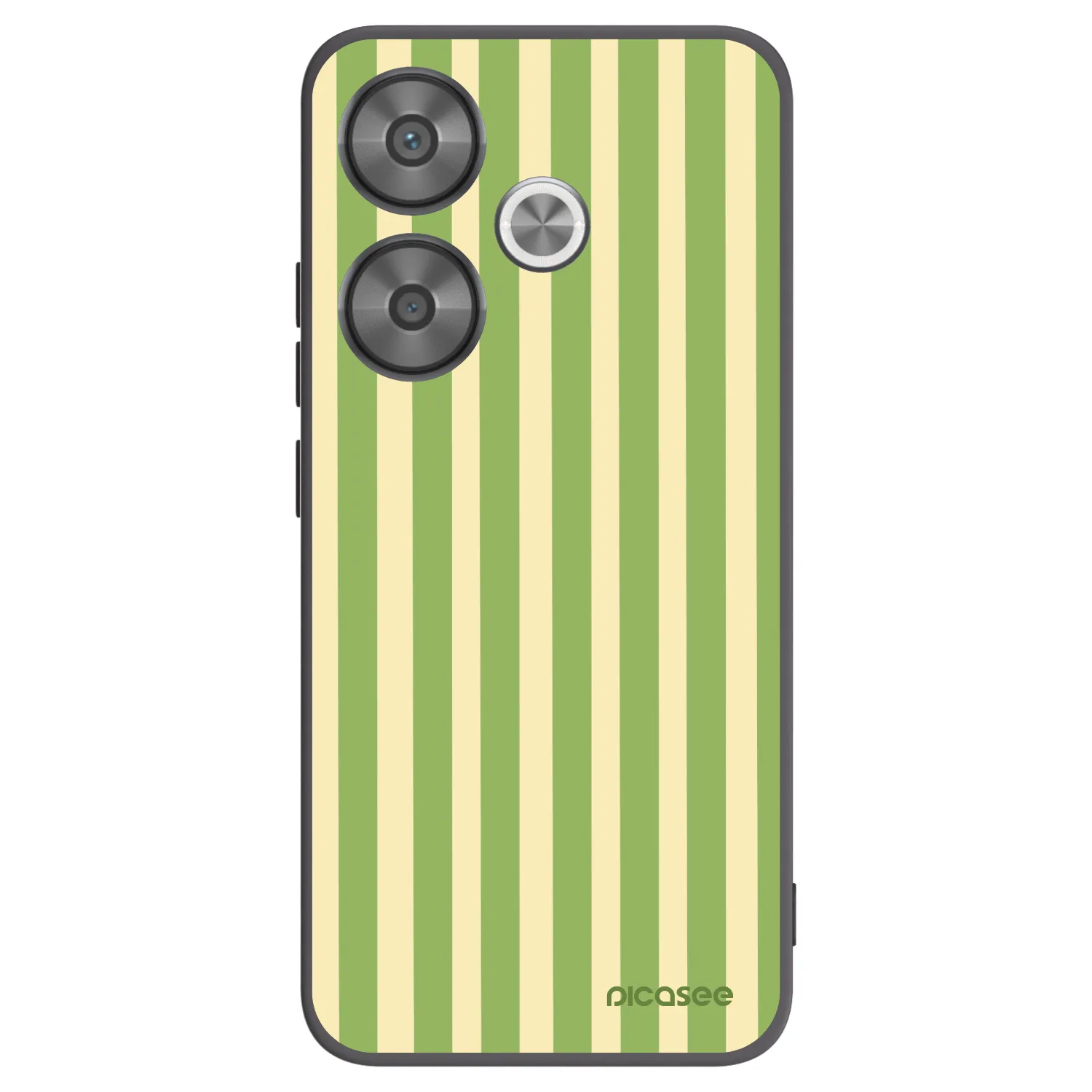 Picasee Μαύρη θήκη σιλικόνης για Xiaomi Poco F6 - Lines Matcha