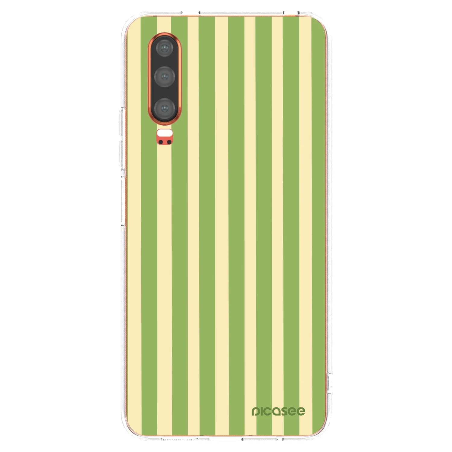 Picasee διαφανής θήκη σιλικόνης Huawei P30 - Lines Matcha