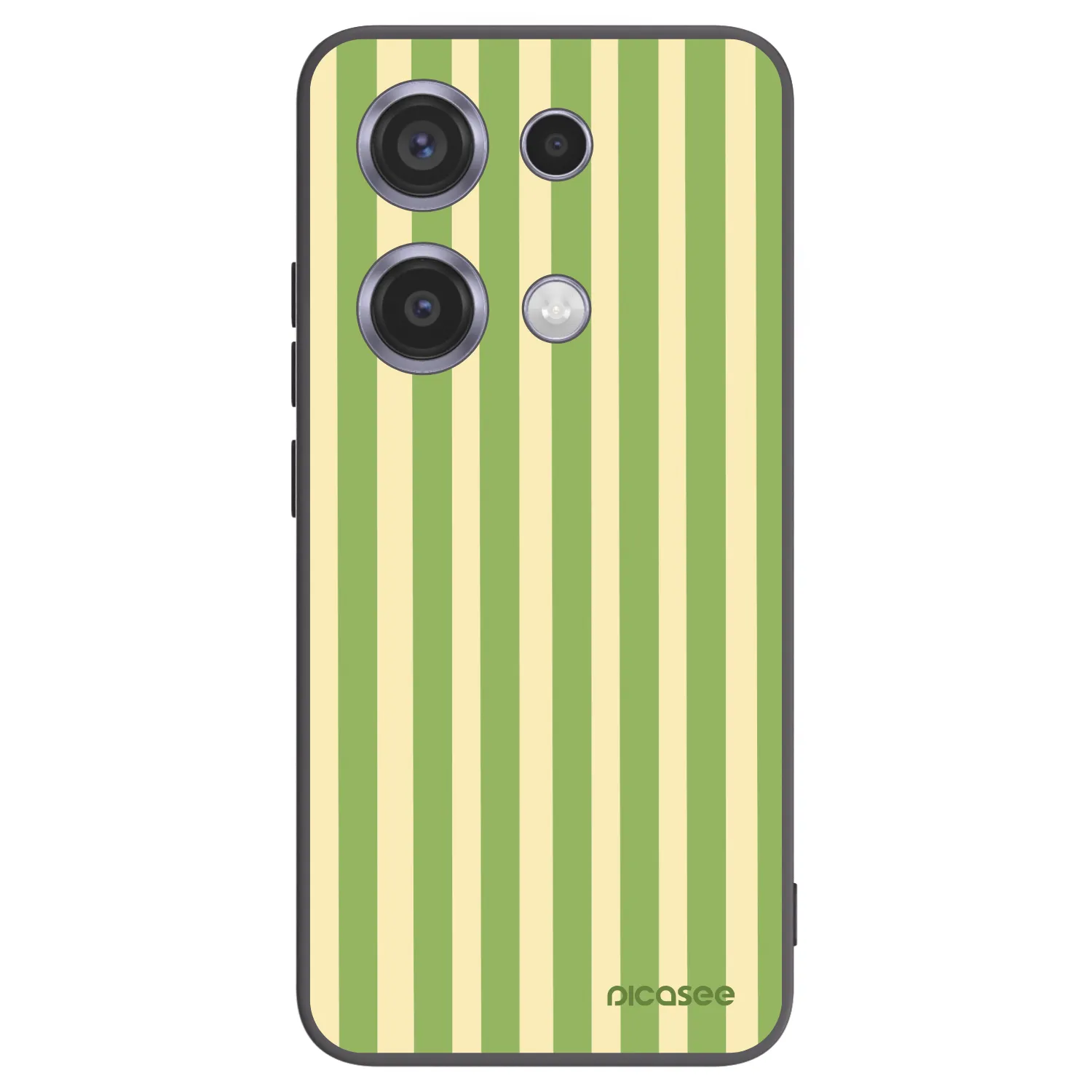 Picasee Μαύρη θήκη σιλικόνης για Xiaomi Redmi Note 14S - Lines Matcha