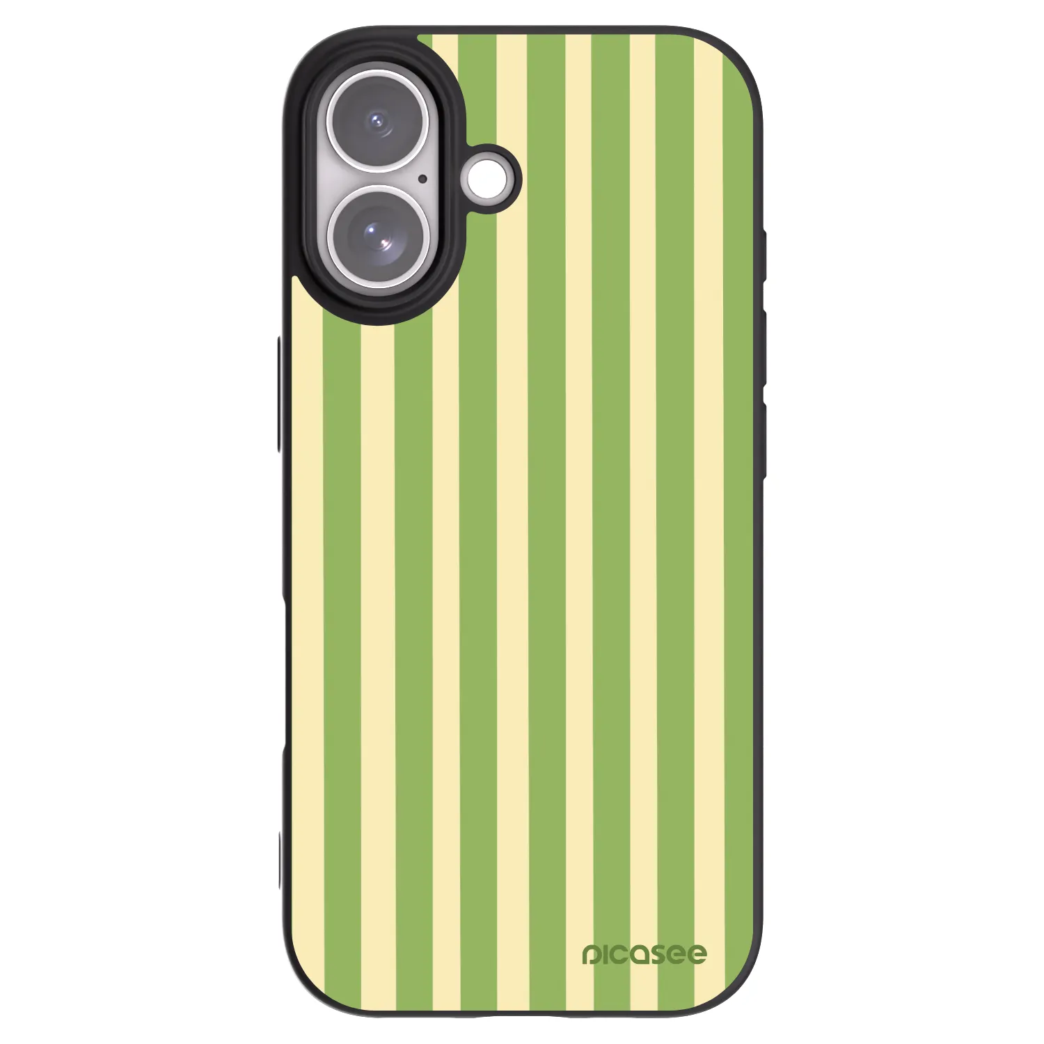 Picasee Μαύρη θήκη σιλικόνης για Apple iPhone 17 - Lines Matcha