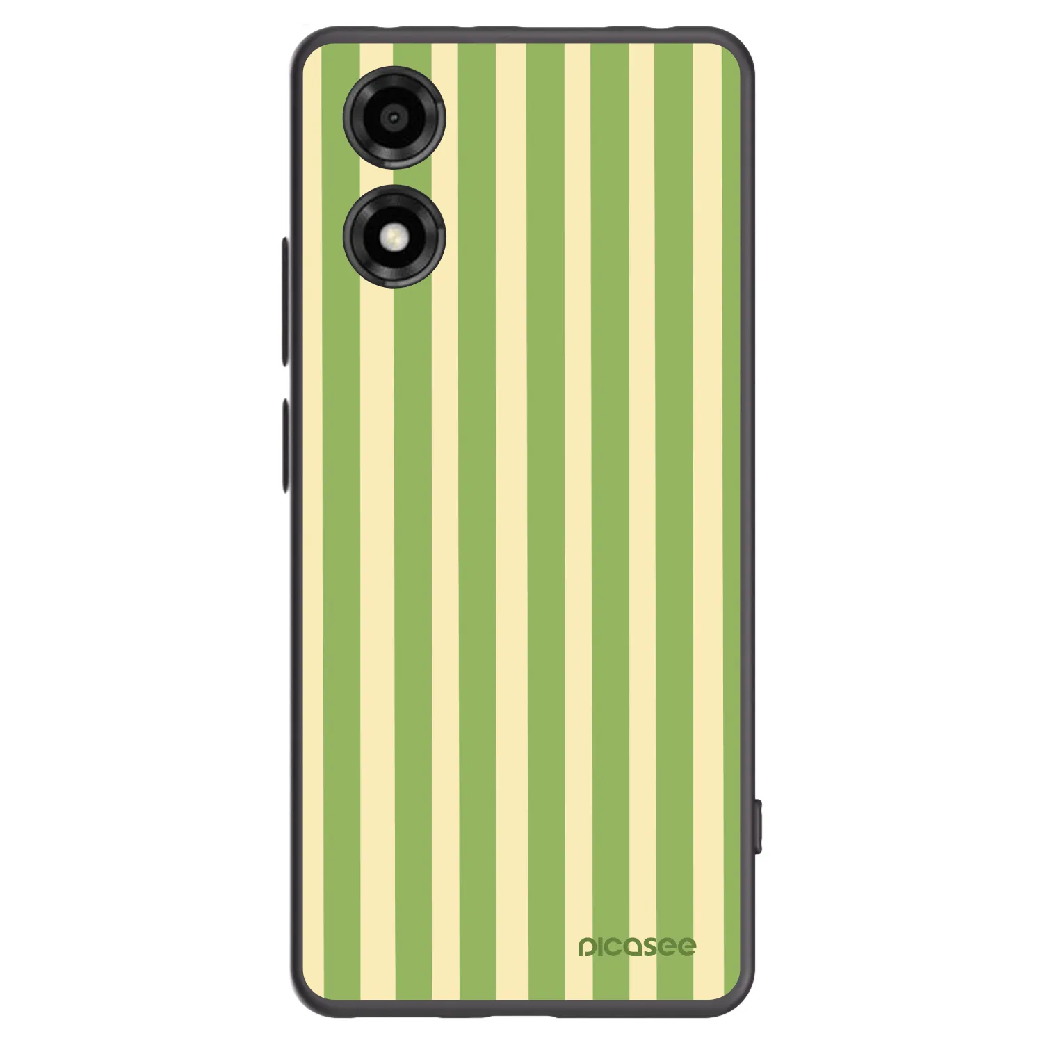 Picasee Μαύρη θήκη σιλικόνης για Motorola Moto E14 - Lines Matcha