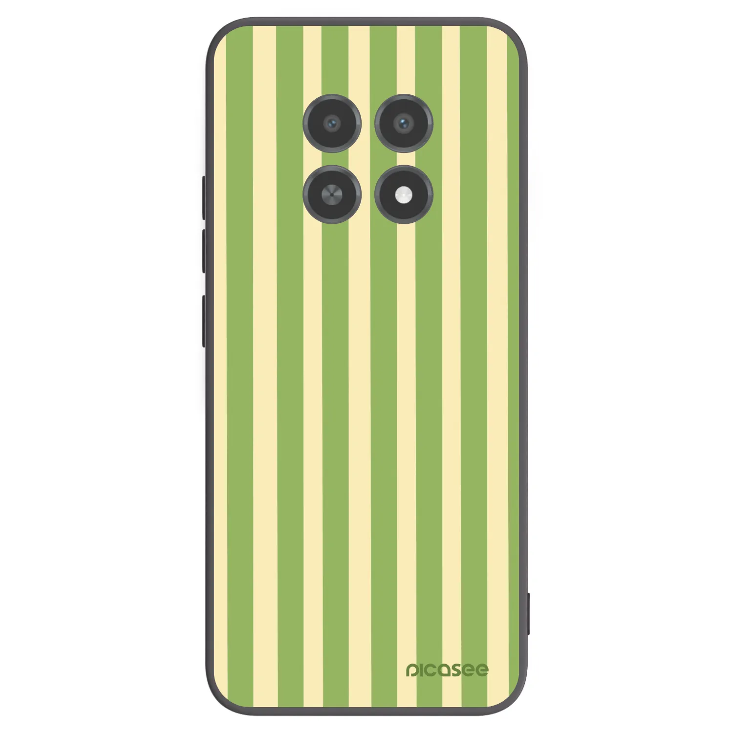 Picasee Μαύρη θήκη σιλικόνης για Realme 12X - Lines Matcha