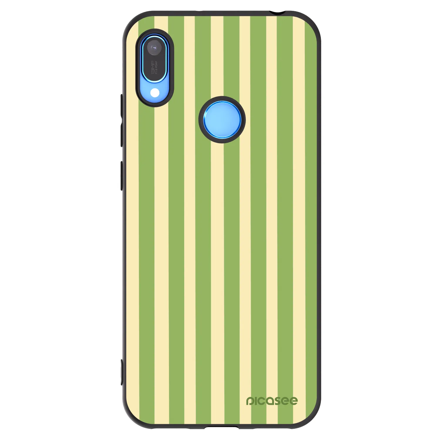 Picasee Μαύρη θήκη σιλικόνης για Huawei Y6 2019 - Lines Matcha