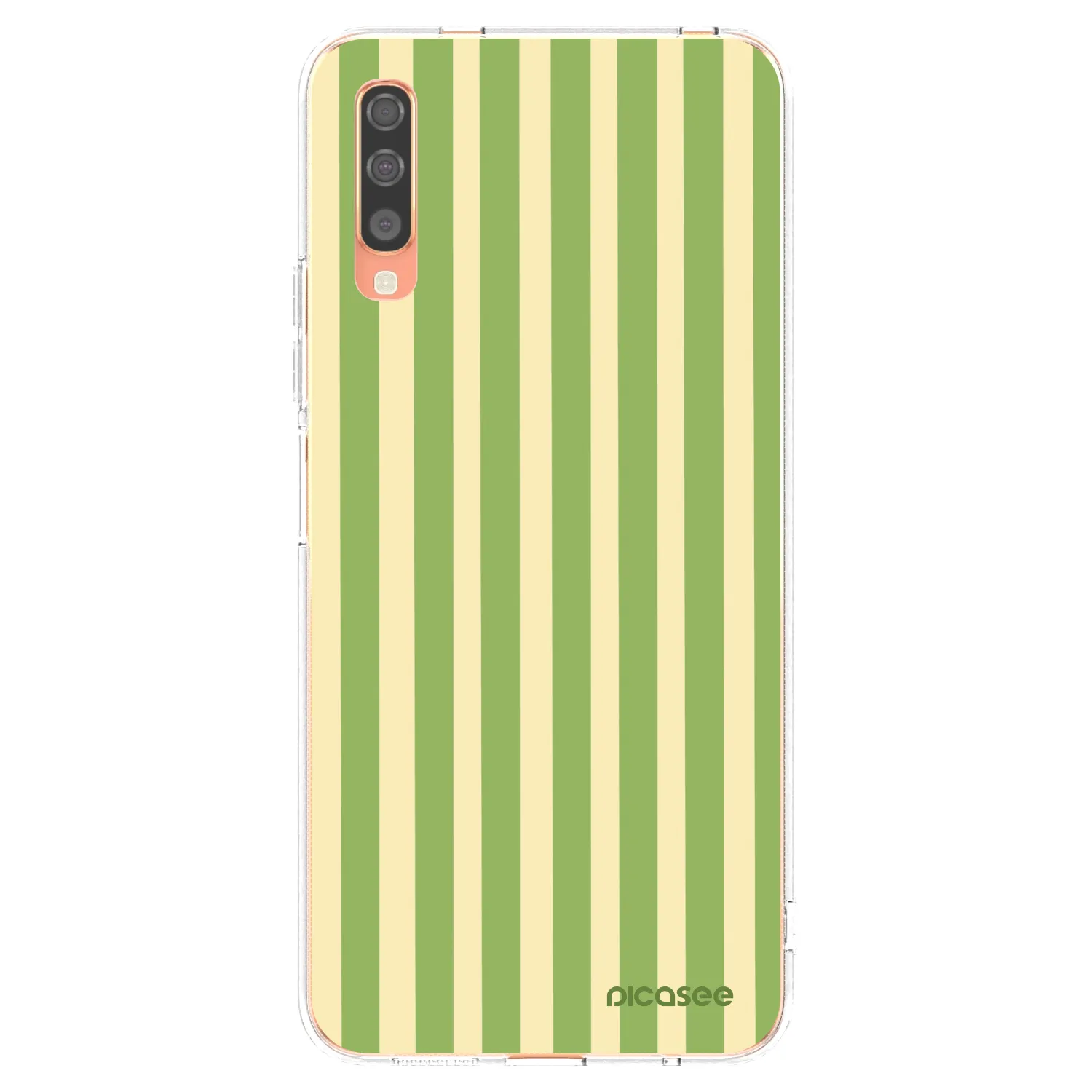 Picasee διαφανής θήκη σιλικόνης Samsung Galaxy A70 A705F - Lines Matcha