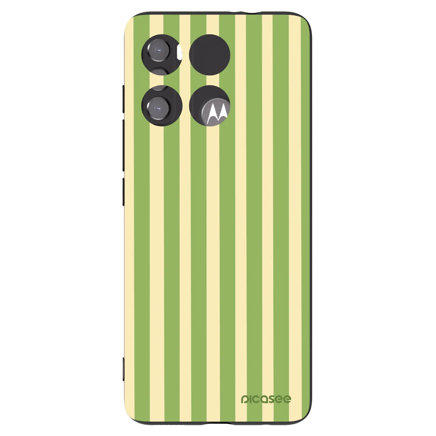 Picasee Μαύρη θήκη σιλικόνης για Motorola Edge 60 5G - Lines Matcha