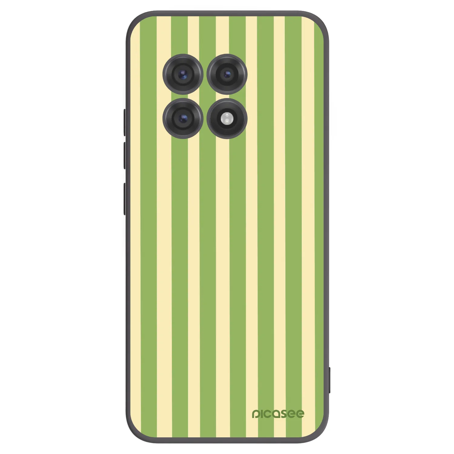 Picasee Μαύρη θήκη σιλικόνης για OnePlus 13R 5G - Lines Matcha