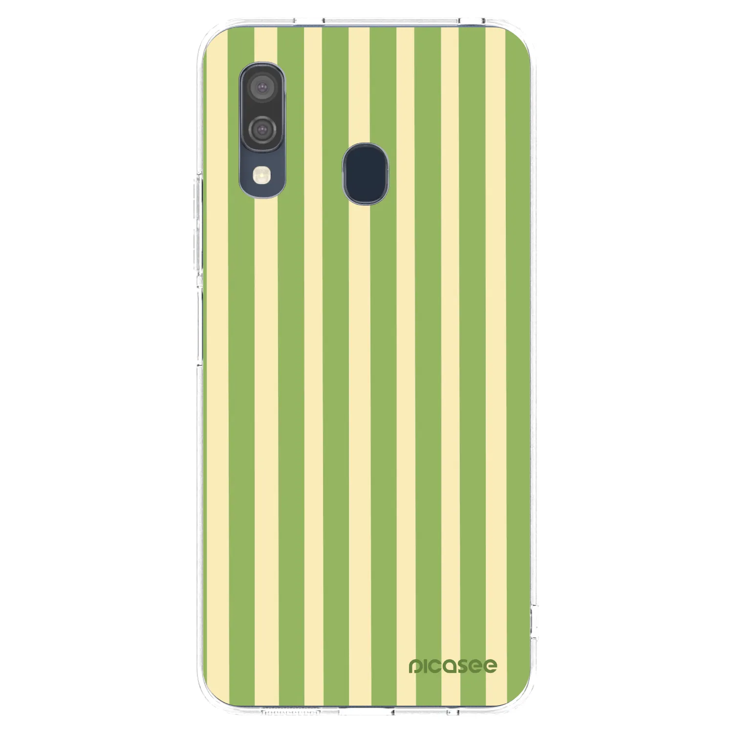 Picasee διαφανής θήκη σιλικόνης Samsung Galaxy A40 A405F - Lines Matcha