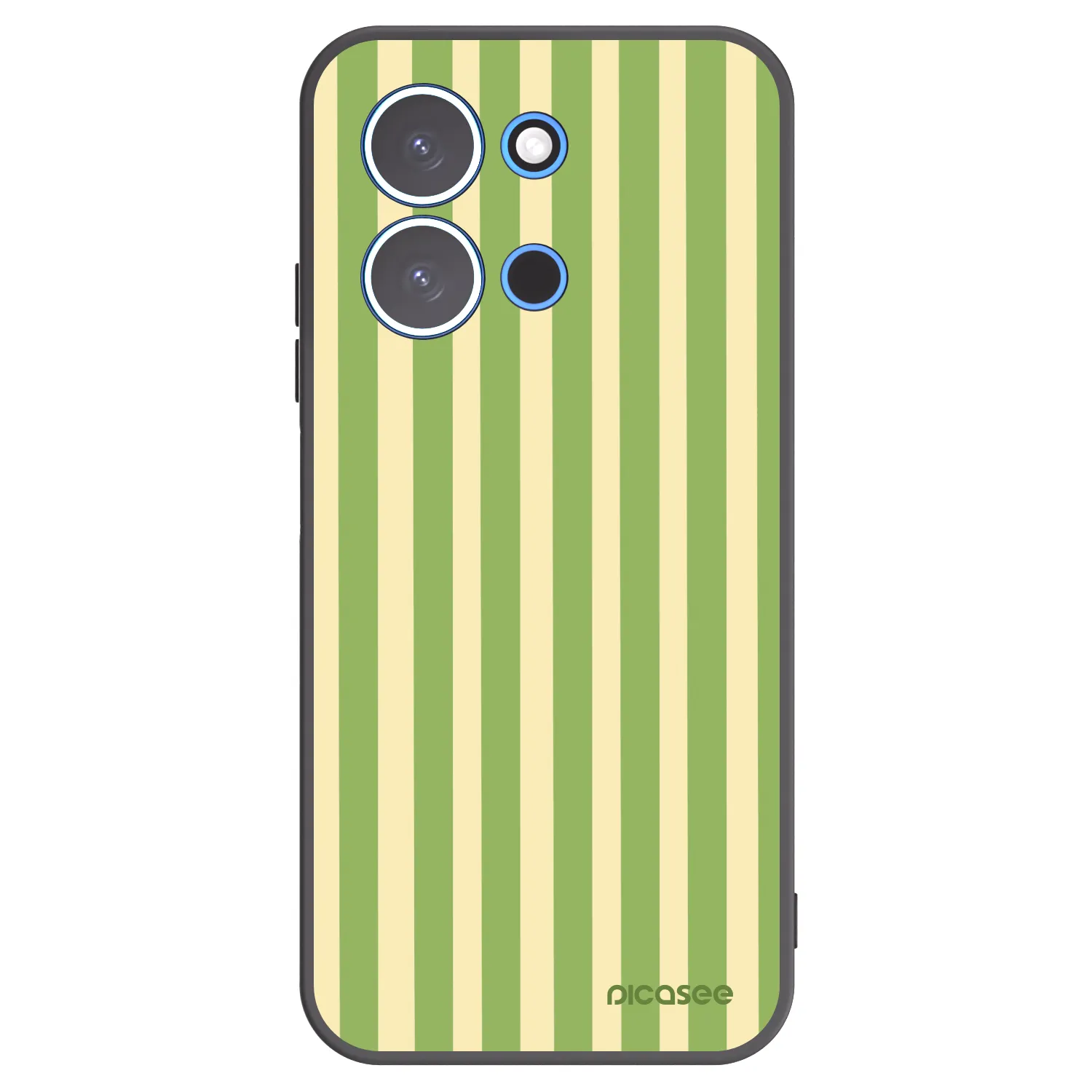 Picasee Μαύρη θήκη σιλικόνης για Xiaomi Redmi 15C 4G - Lines Matcha