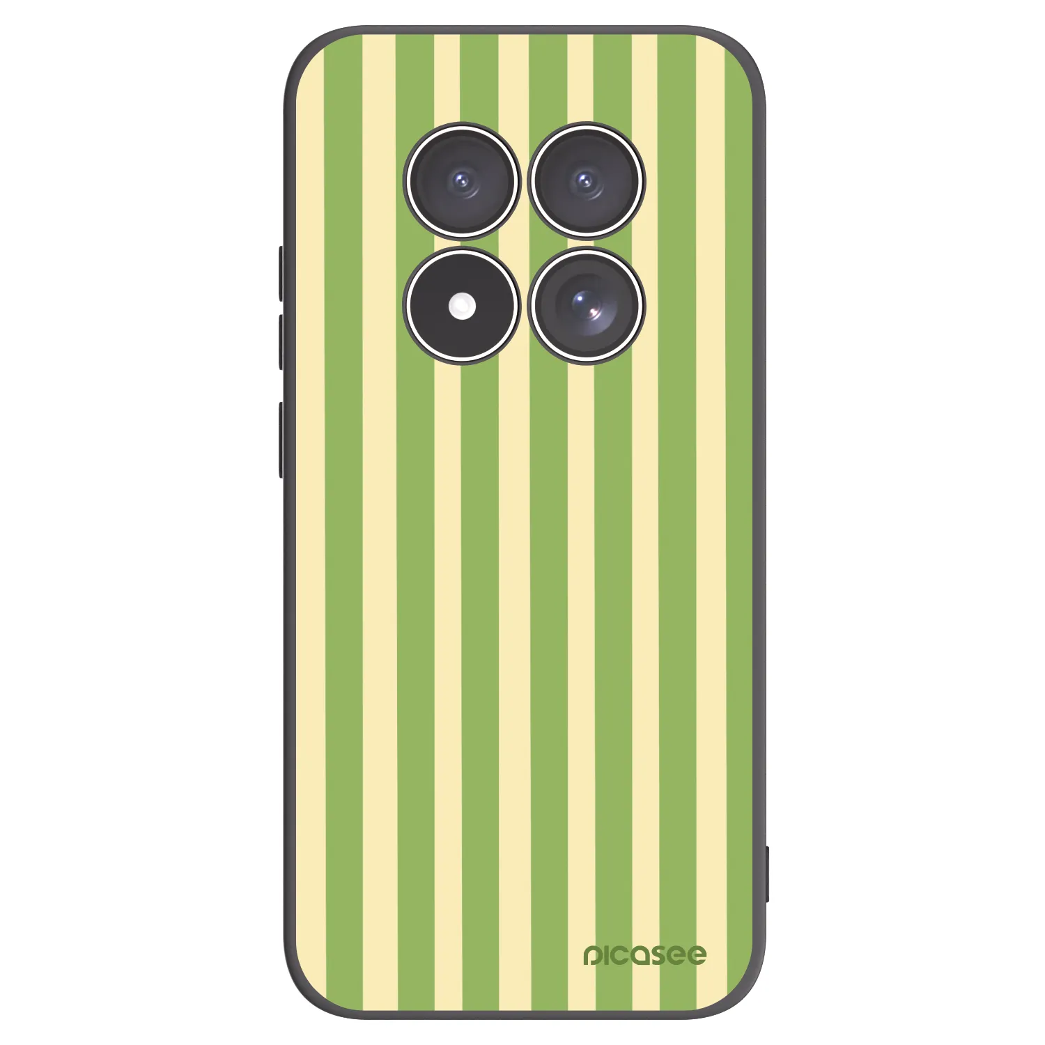 Picasee Μαύρη θήκη σιλικόνης για Xiaomi Redmi Note 15 Pro 4G - Lines Matcha