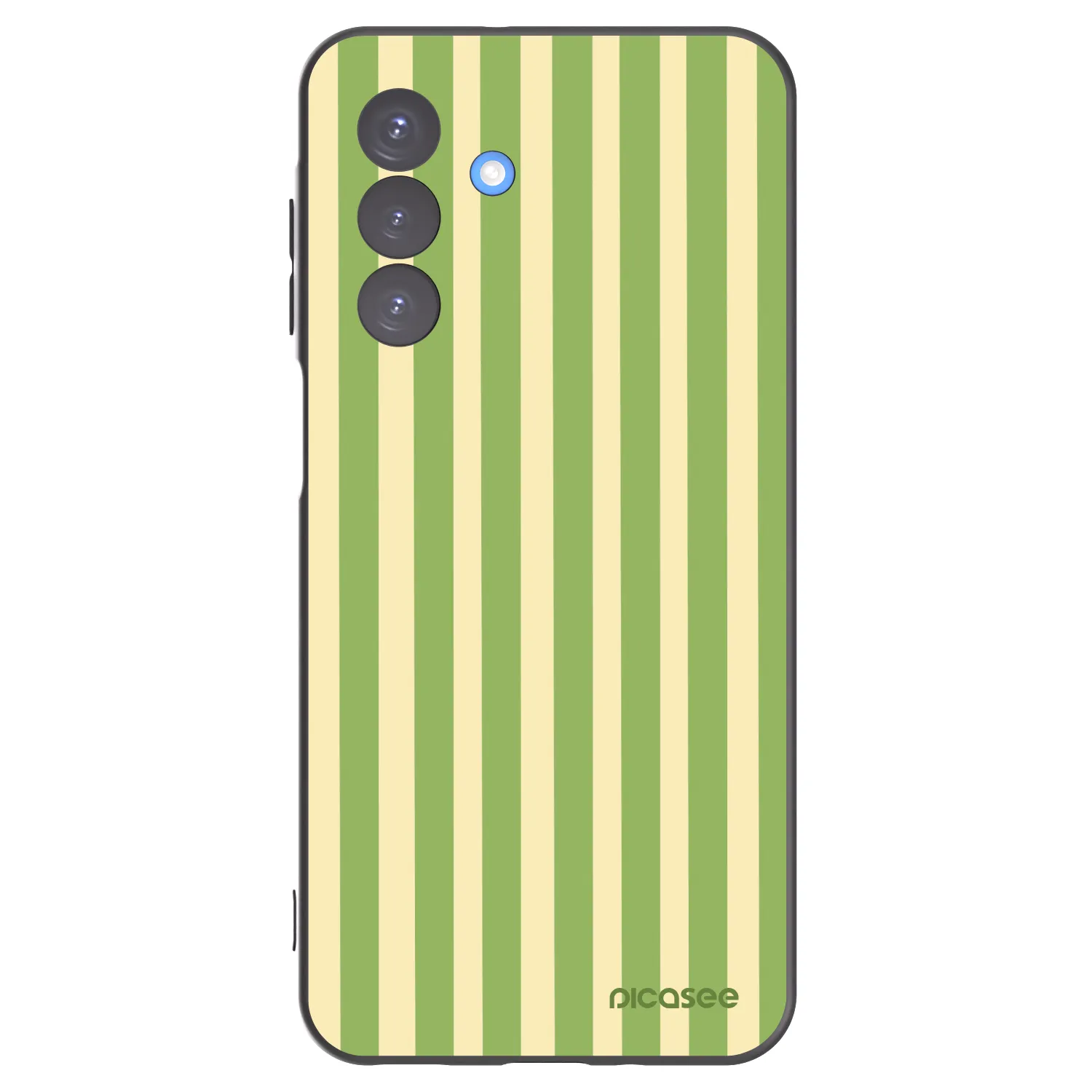 Picasee Μαύρη θήκη σιλικόνης για Samsung Galaxy A17 5G - Lines Matcha