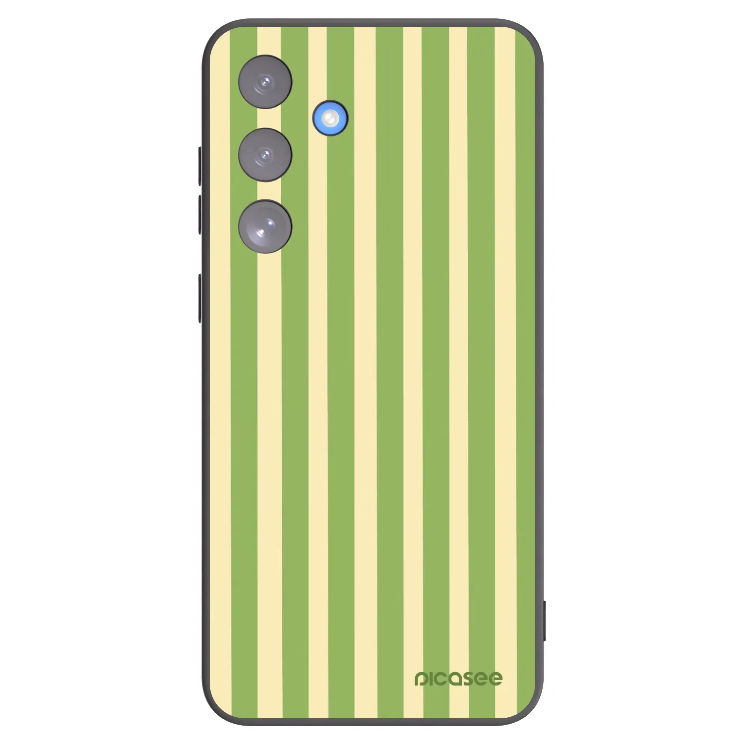 Picasee Μαύρη θήκη σιλικόνης για Samsung Galaxy S25 FE 5G - Lines Matcha