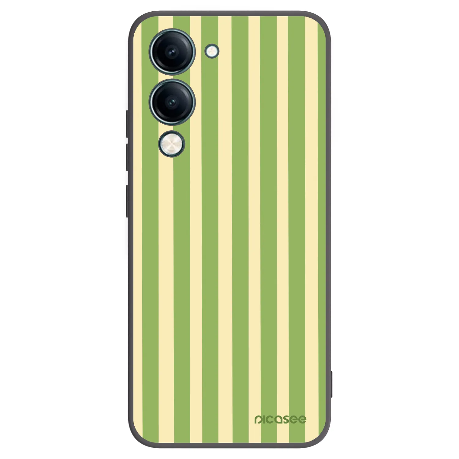Picasee Μαύρη θήκη σιλικόνης για Vivo Y29s 5G - Lines Matcha
