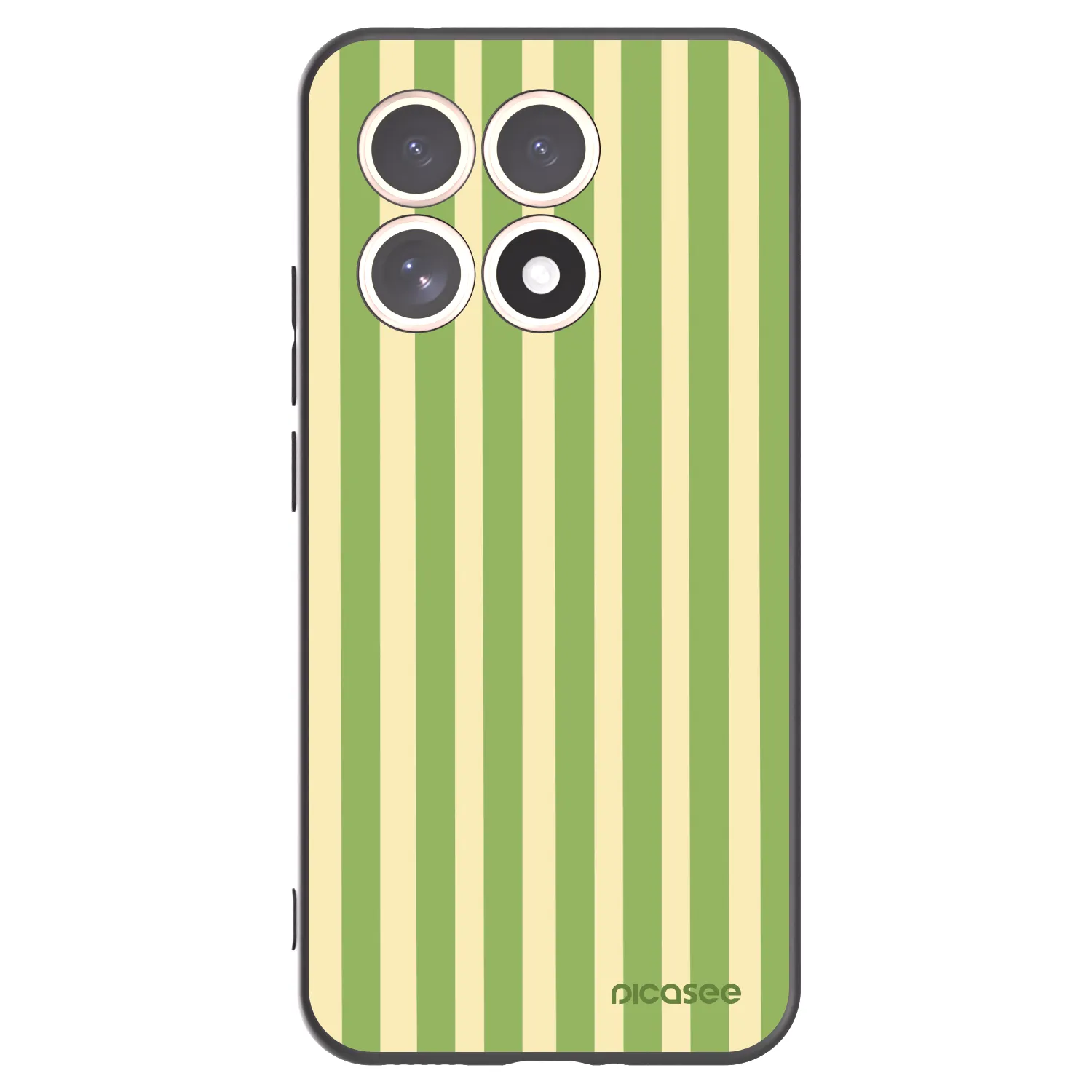 Picasee Μαύρη θήκη σιλικόνης για Xiaomi 15T - Lines Matcha