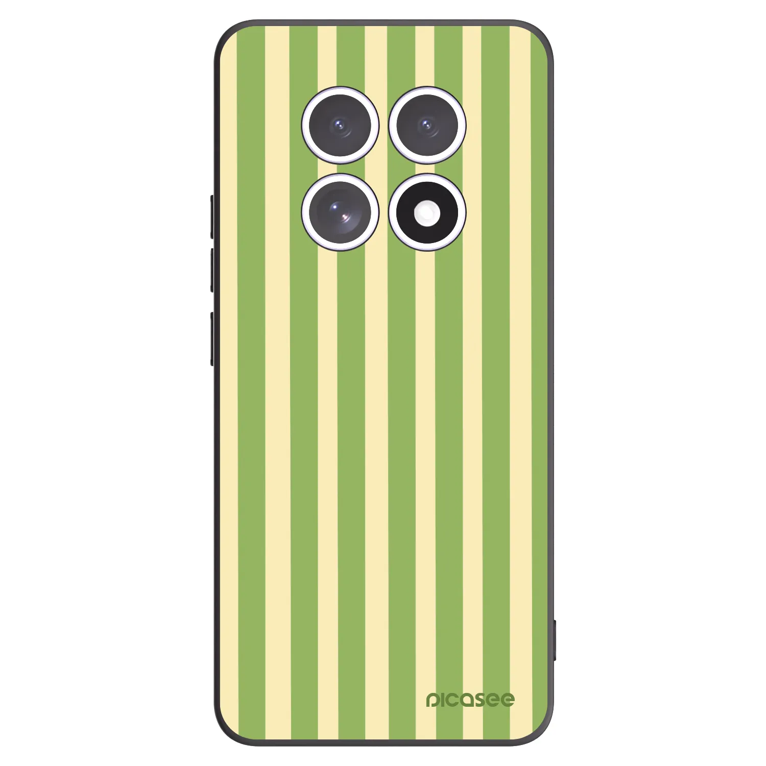 Picasee Μαύρη θήκη σιλικόνης για Xiaomi Redmi Note 15 4G - Lines Matcha