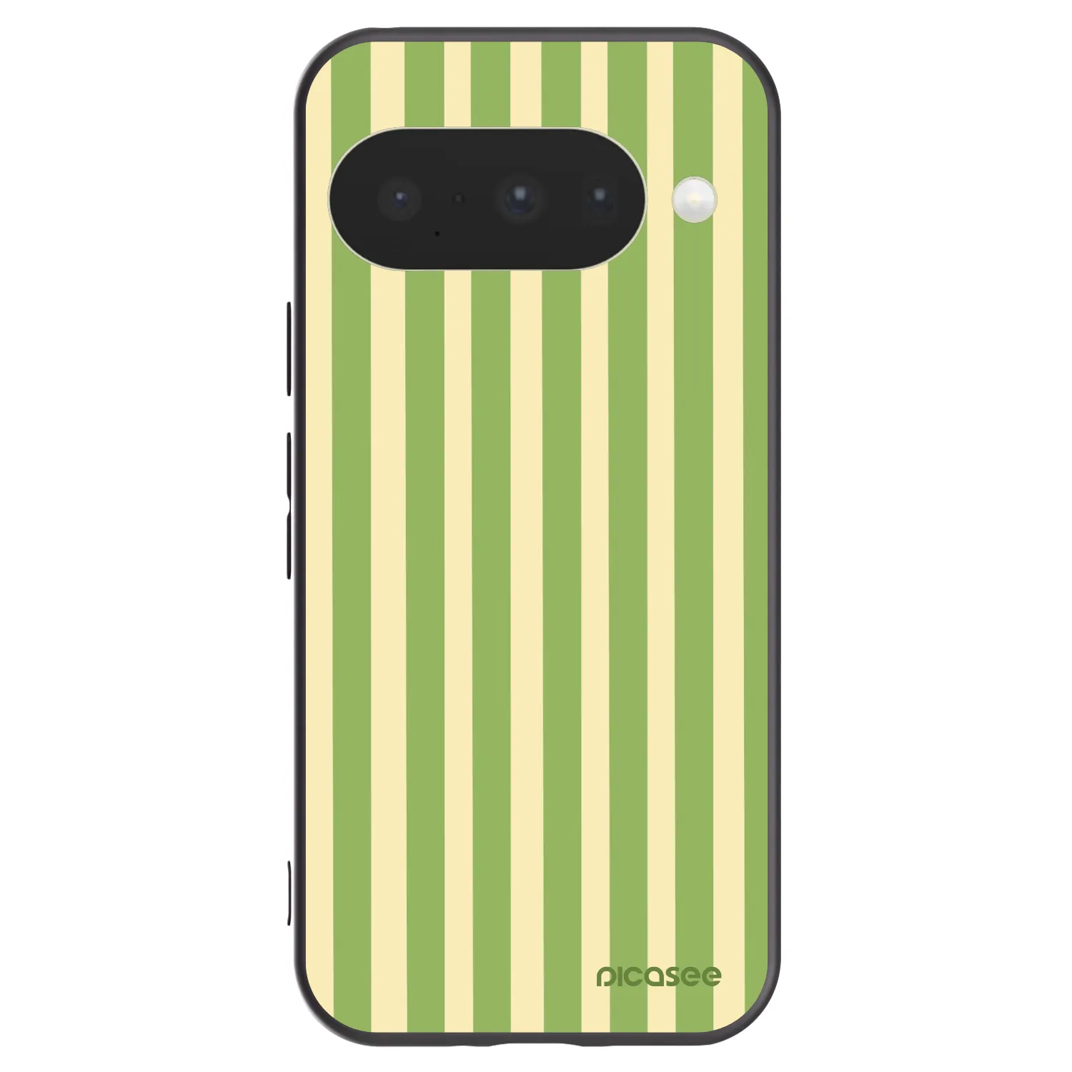 Picasee Μαύρη θήκη σιλικόνης για Google Pixel 10 - Lines Matcha