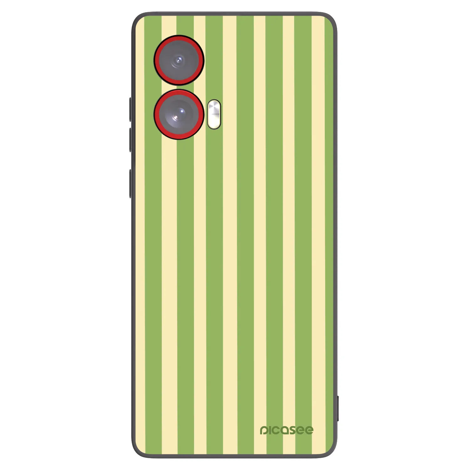 Picasee Μαύρη θήκη σιλικόνης για Motorola Edge 50 Fusion - Lines Matcha