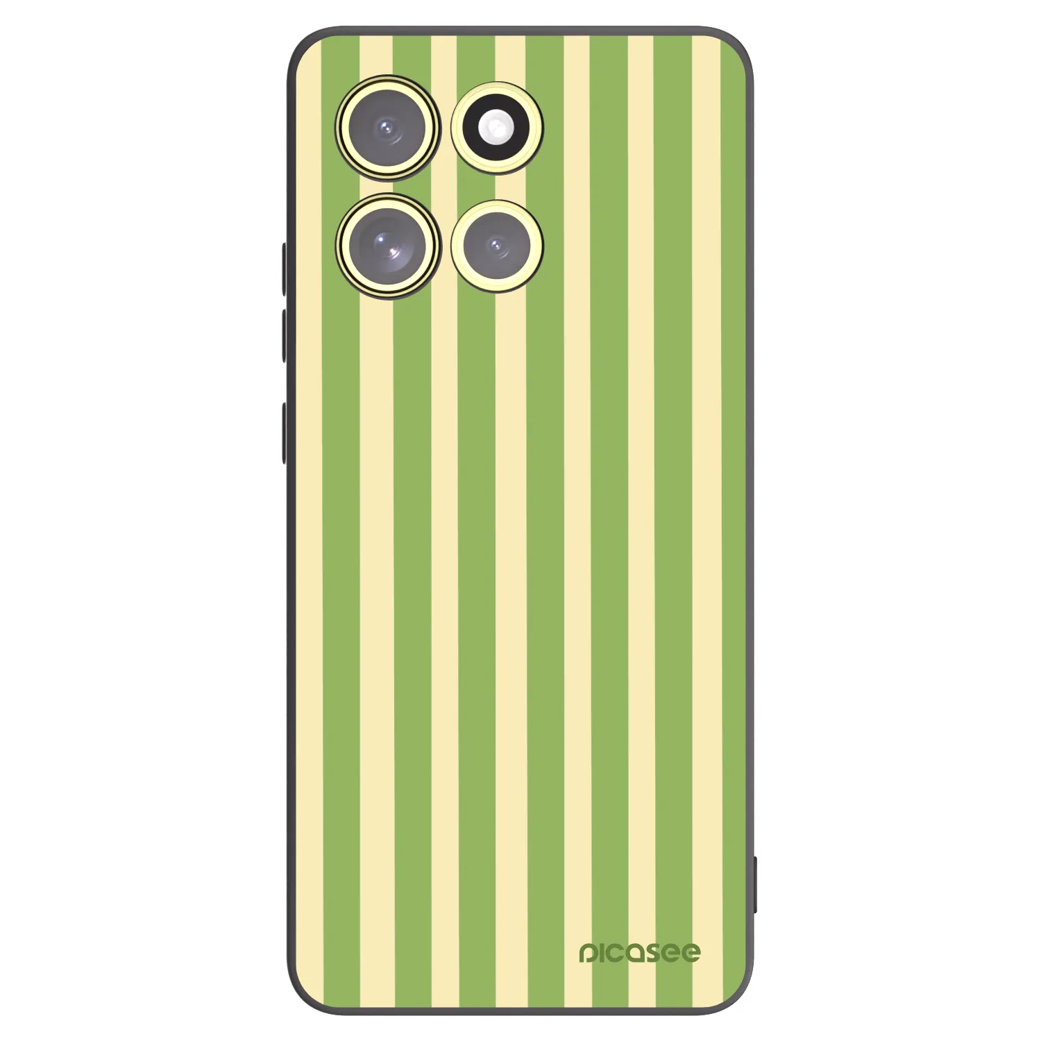 Picasee Μαύρη θήκη σιλικόνης για Motorola Moto G86 Power 5G - Lines Matcha