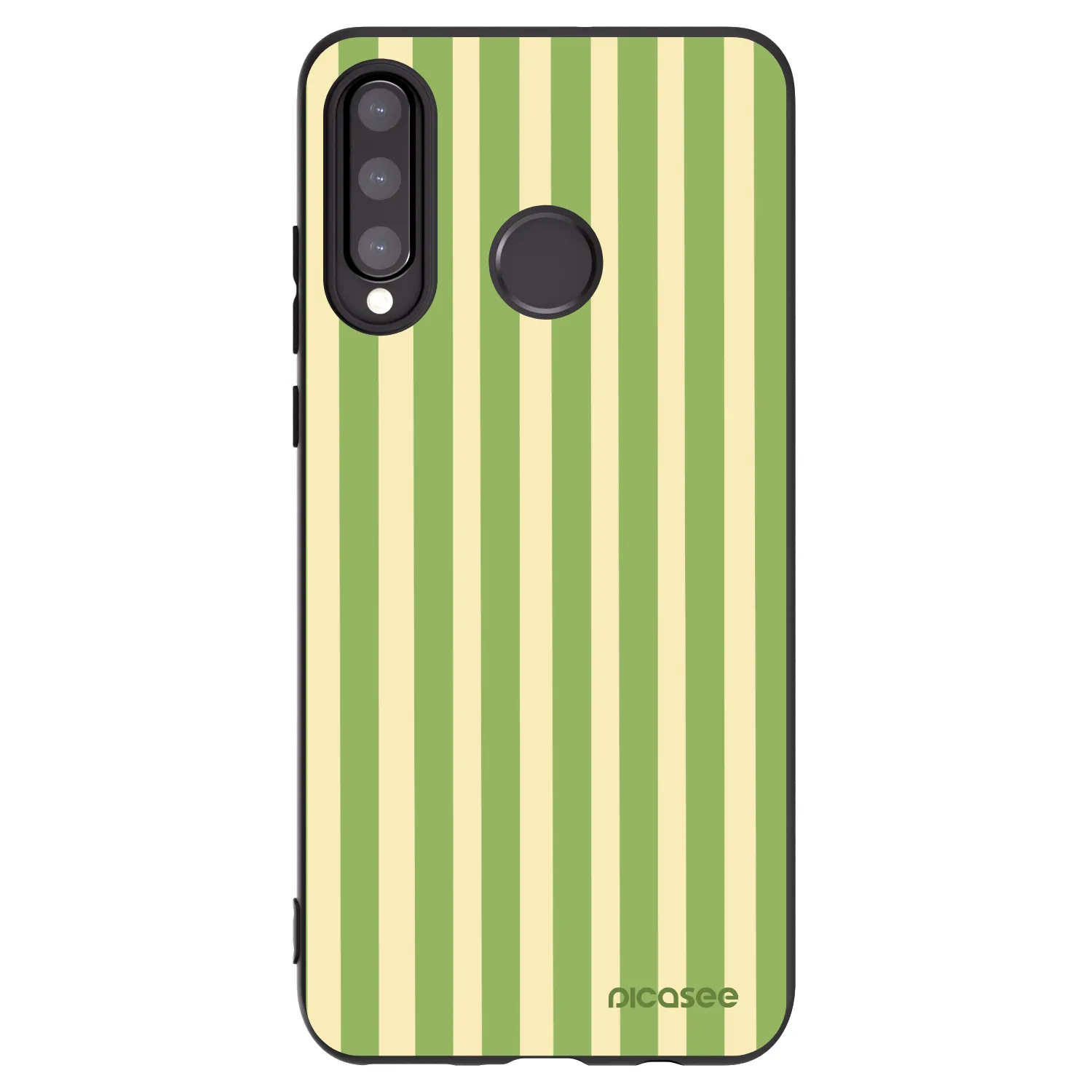 Picasee Μαύρη θήκη σιλικόνης για Huawei P30 Lite - Lines Matcha