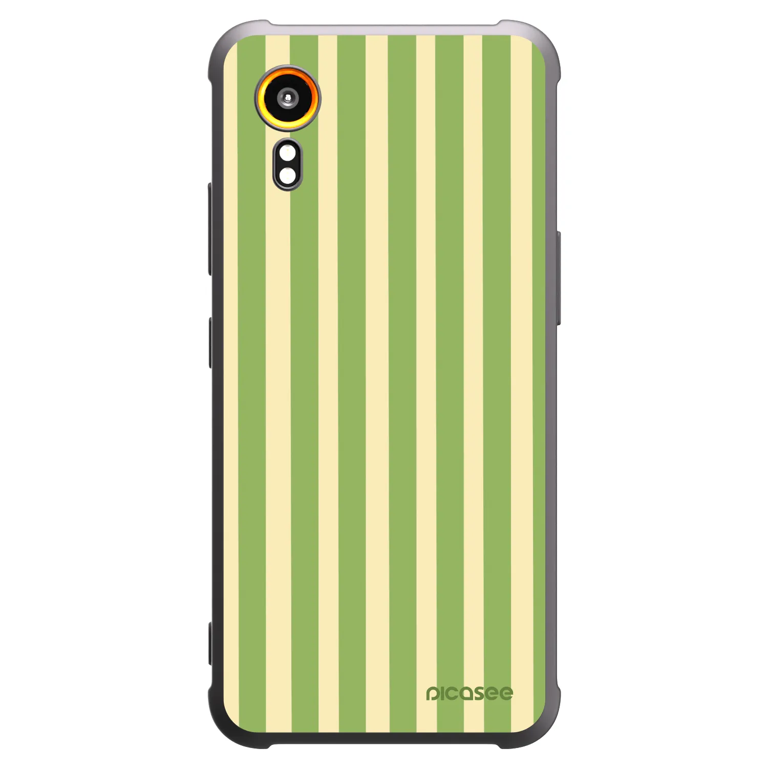 Picasee Μαύρη θήκη σιλικόνης για Samsung Galaxy XCover 7 - Lines Matcha