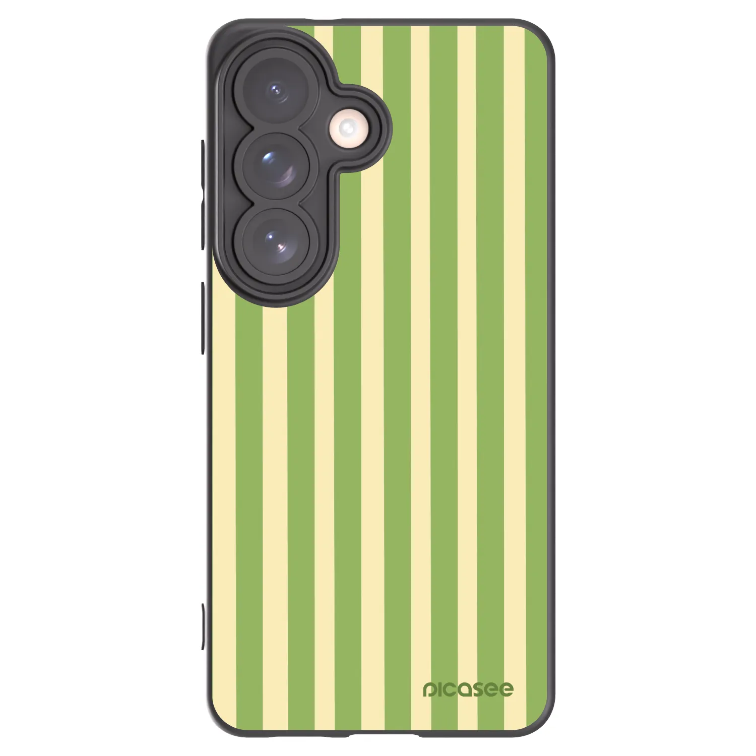 Picasee Μαύρη θήκη σιλικόνης για Samsung Galaxy S26 - Lines Matcha