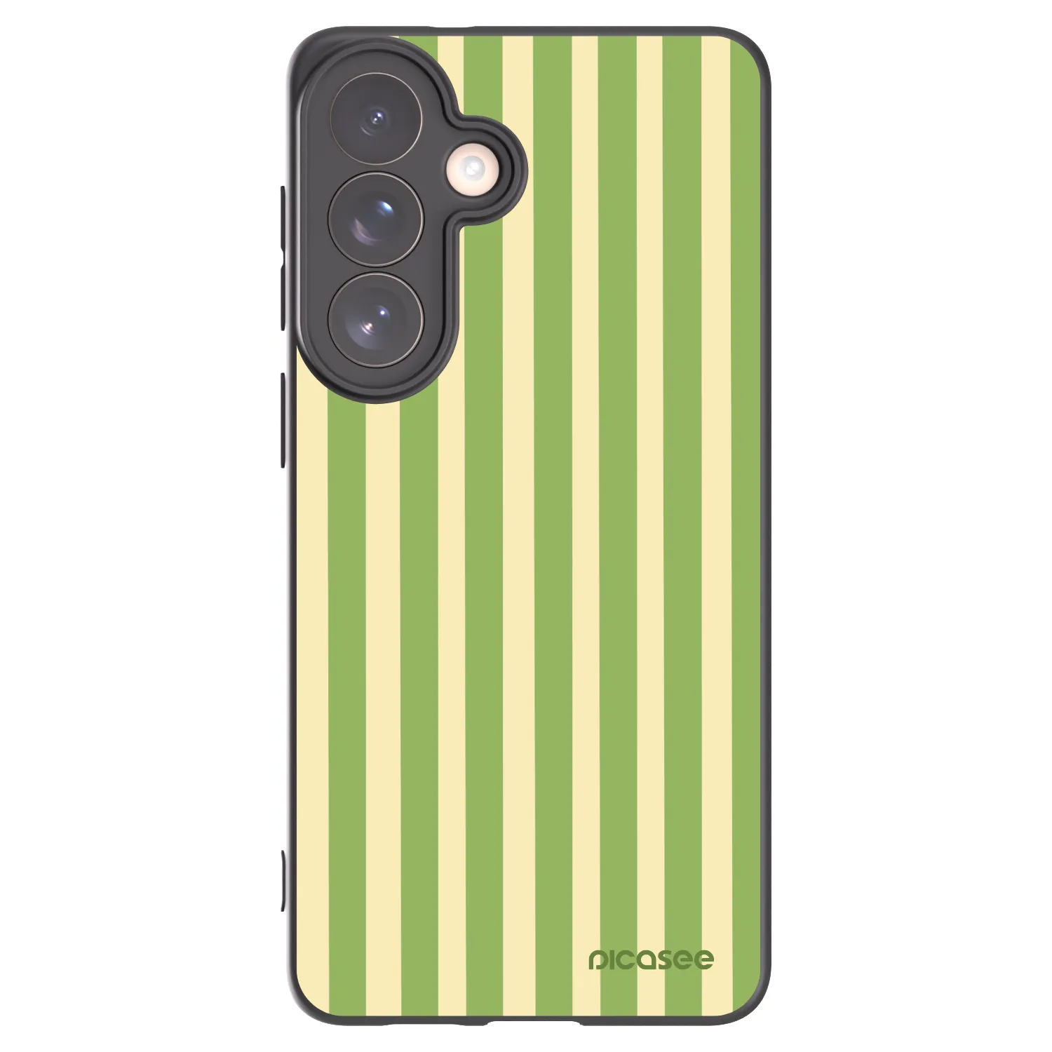 Picasee Μαύρη θήκη σιλικόνης για Samsung Galaxy S26+ - Lines Matcha