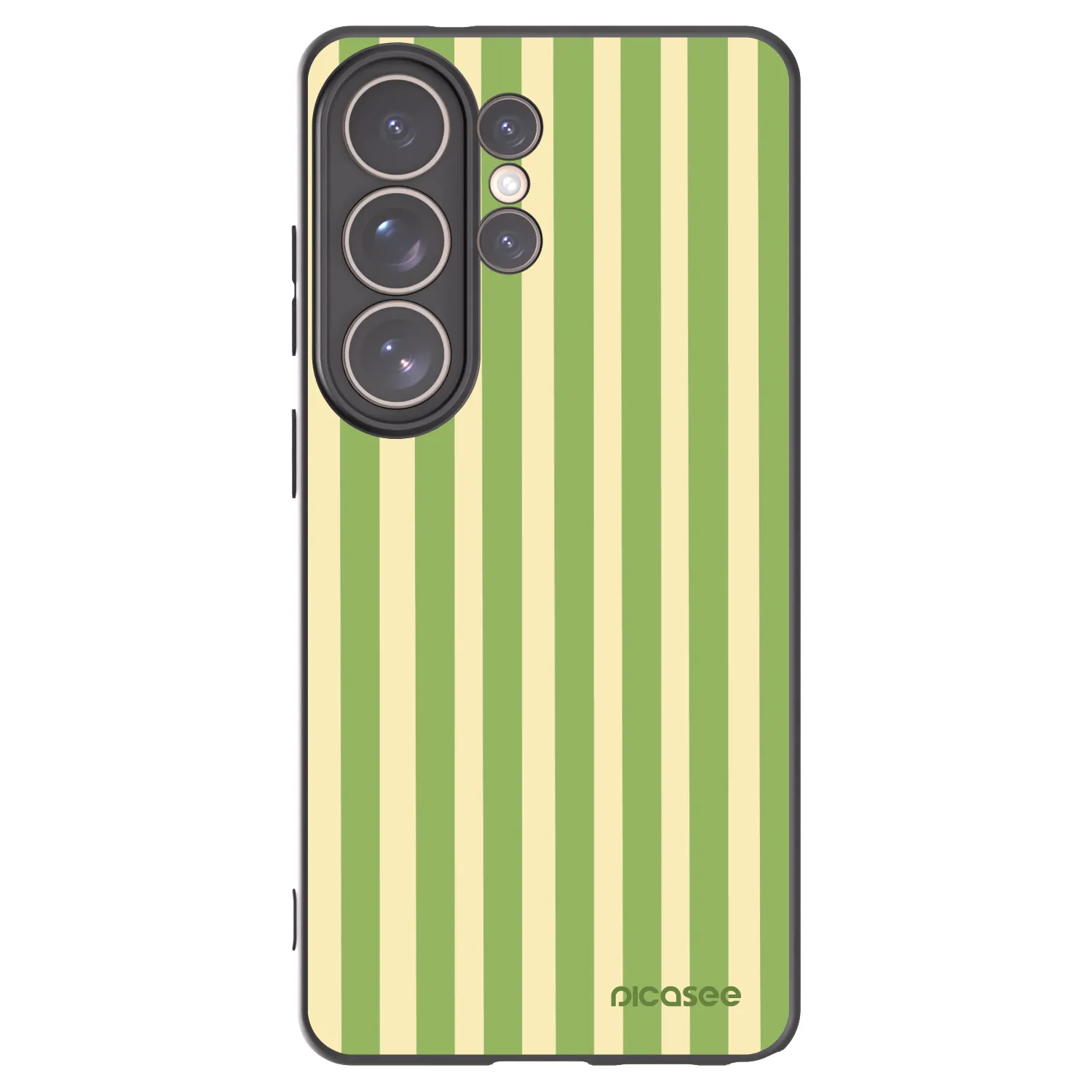 Picasee Μαύρη θήκη σιλικόνης για Samsung Galaxy S26 Ultra - Lines Matcha