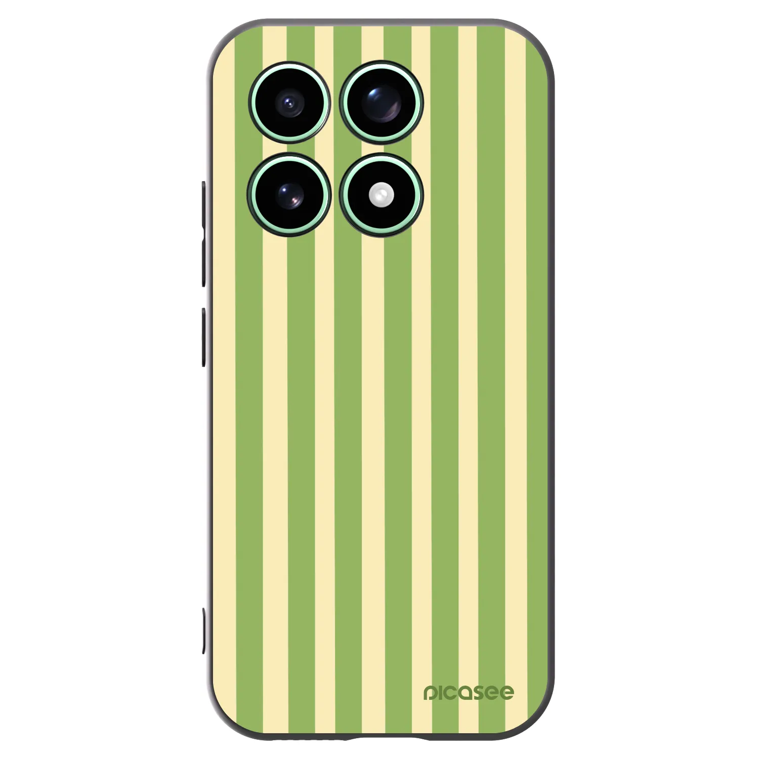 Picasee Μαύρη θήκη σιλικόνης για Xiaomi 17 - Lines Matcha