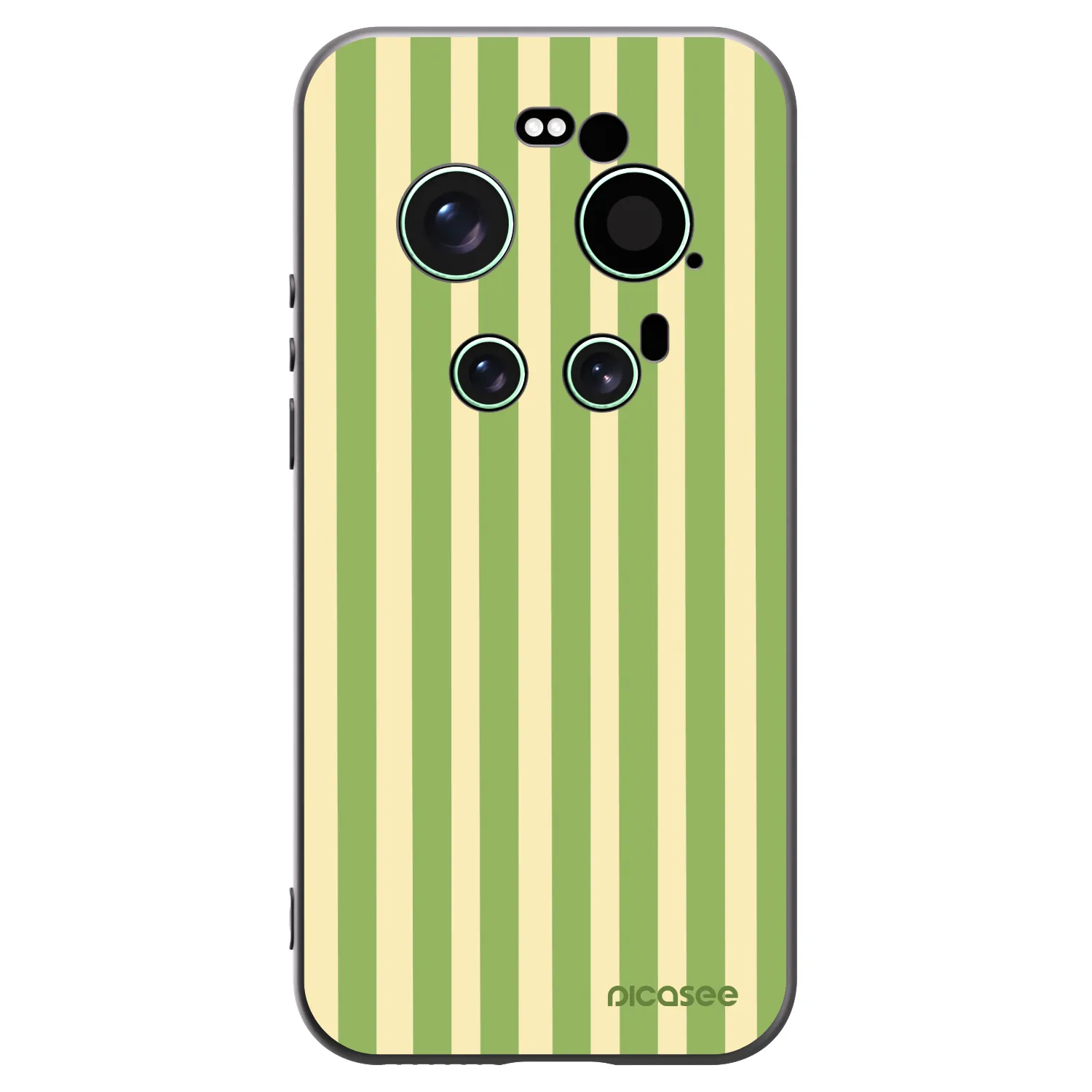 Picasee Μαύρη θήκη σιλικόνης για Xiaomi 17 Ultra - Lines Matcha