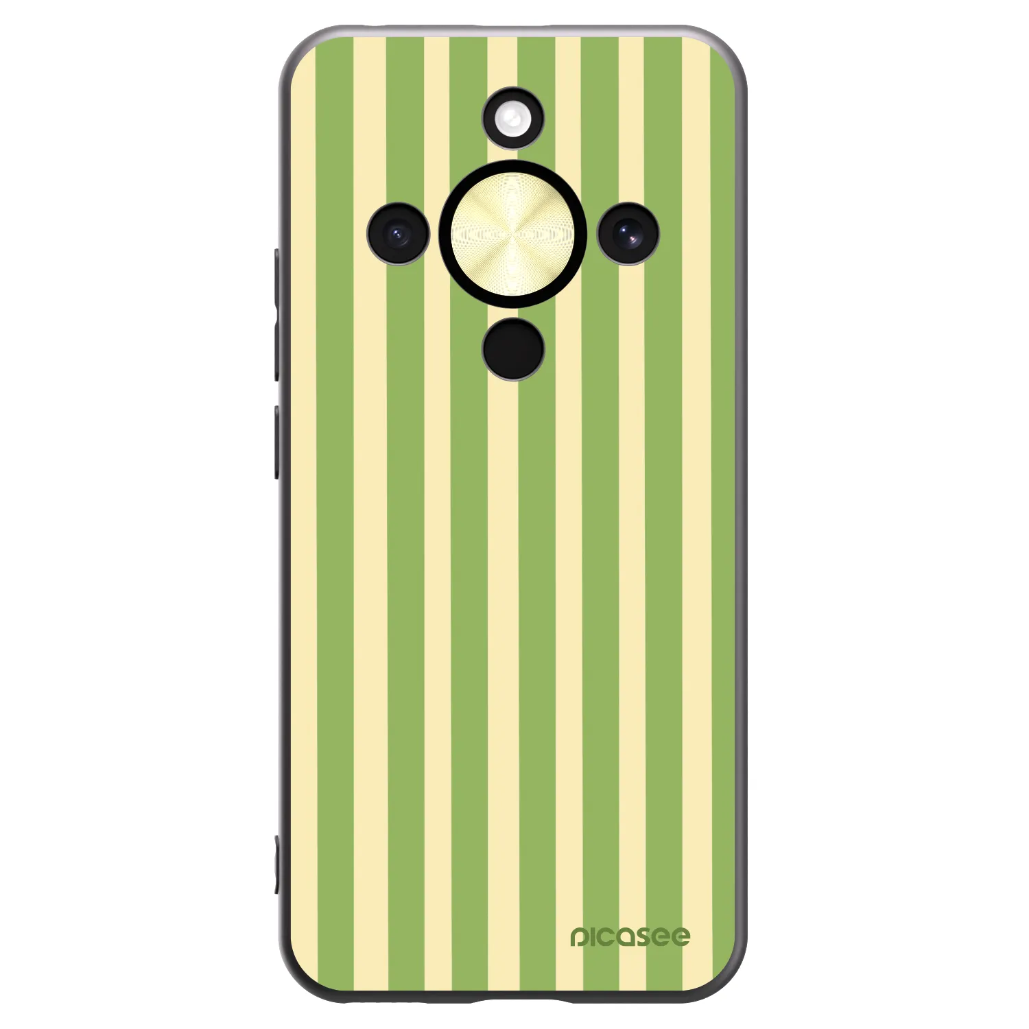 Picasee Μαύρη θήκη σιλικόνης για Honor Magic8 Lite 5G - Lines Matcha